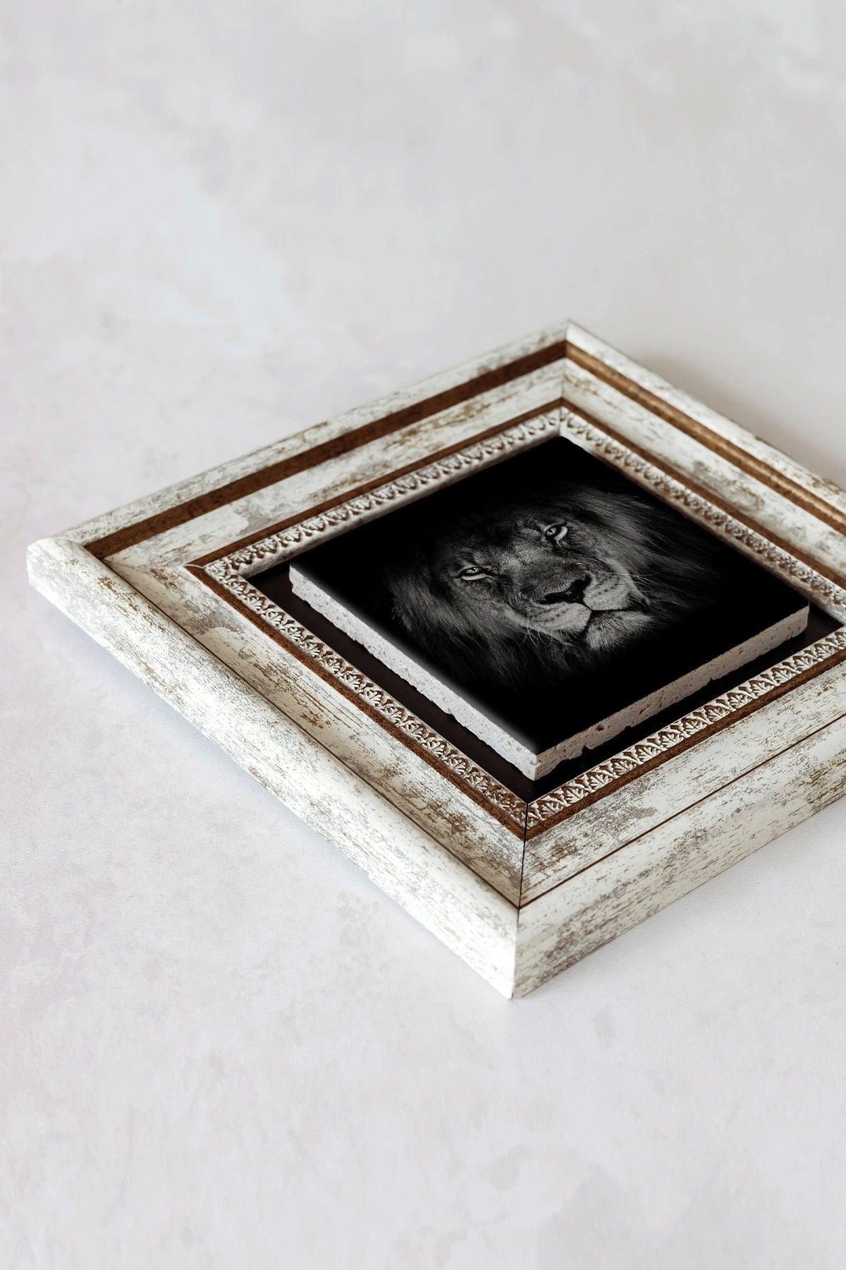 Çerçeveli Taş Tablo , Çerçeveli Taş Duvar Dekoru-enkcrcvtbl-00106 20 cm