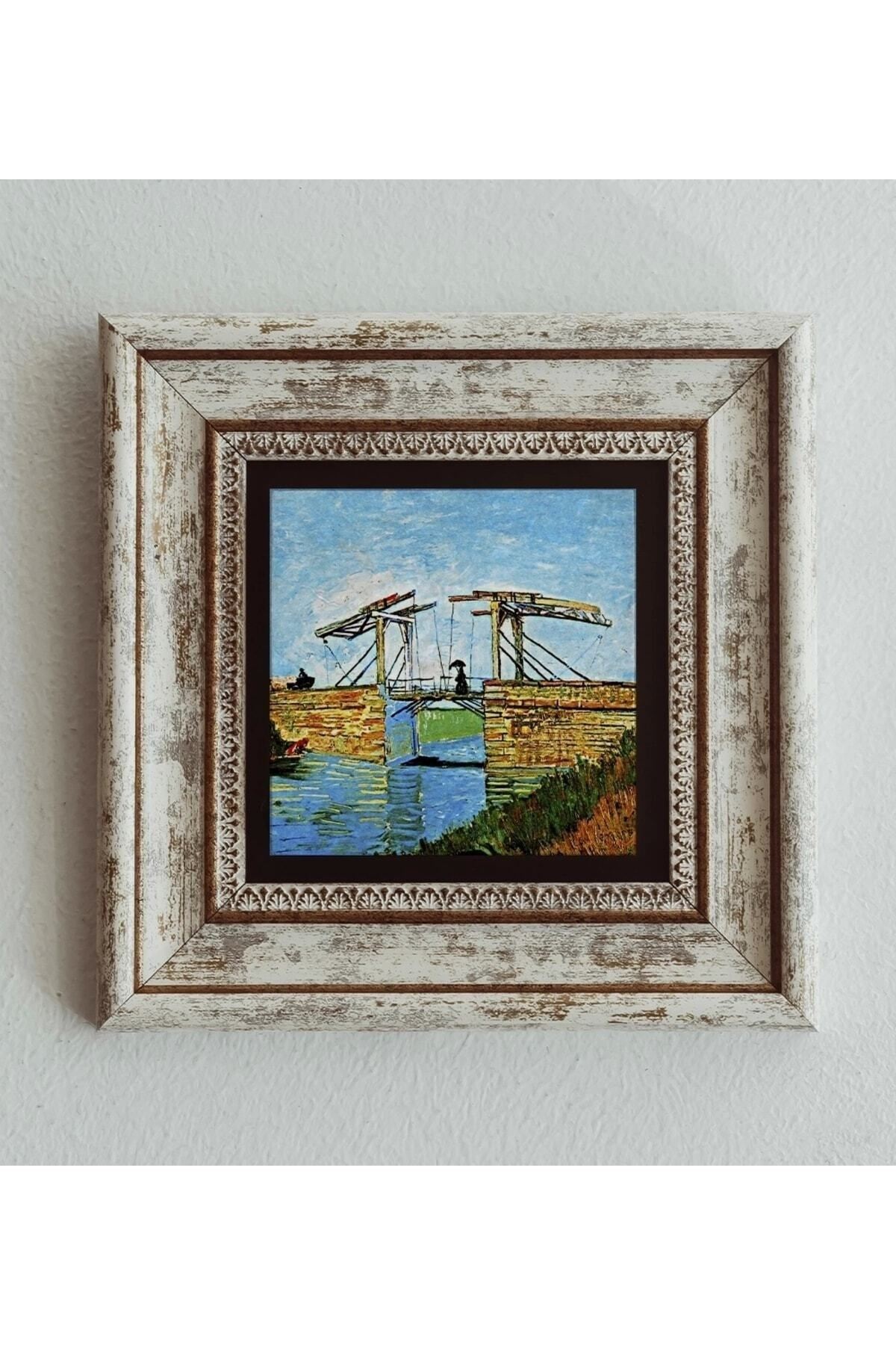 Vincent Van Gogh Çerçeveli Taş Tablo , Çerçeveli Taş Duvar Dekoru 20 cm