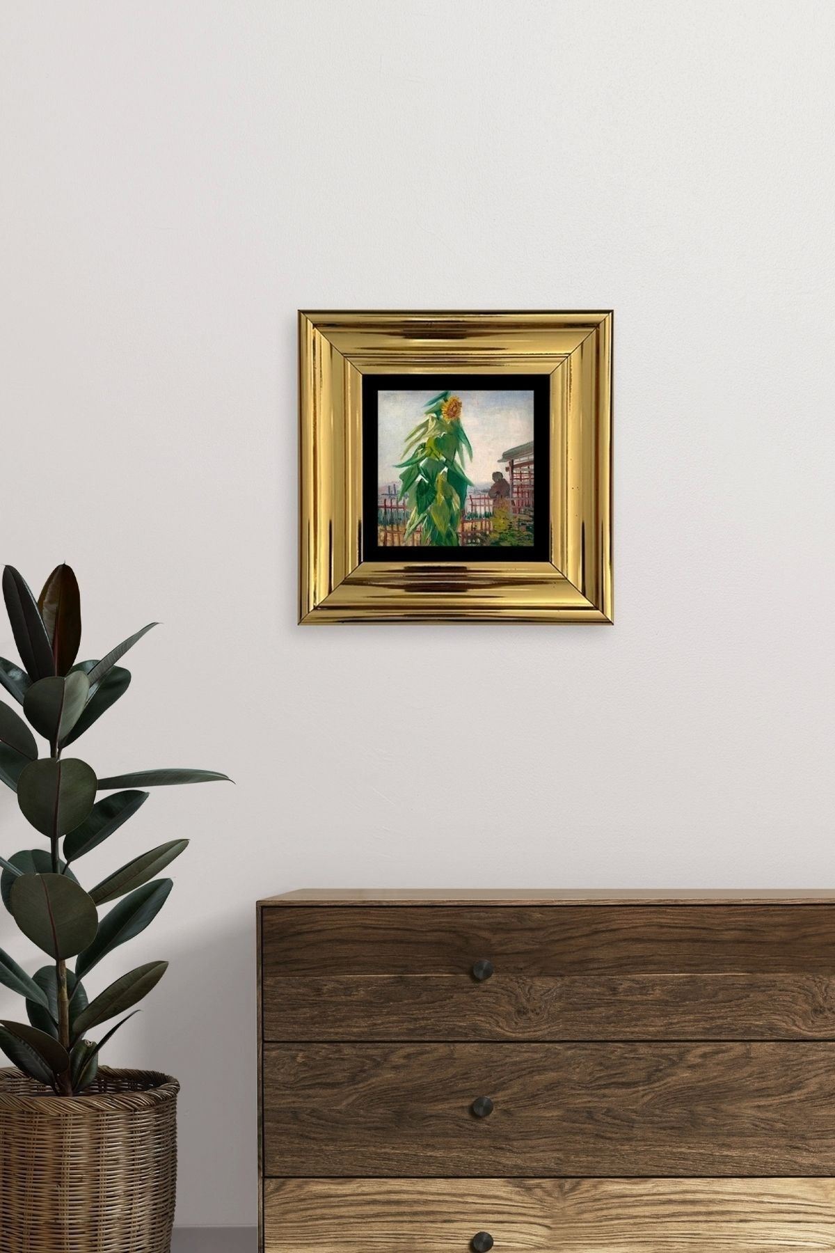 Van Gogh Çerçeveli Taş Tablo 20 cm