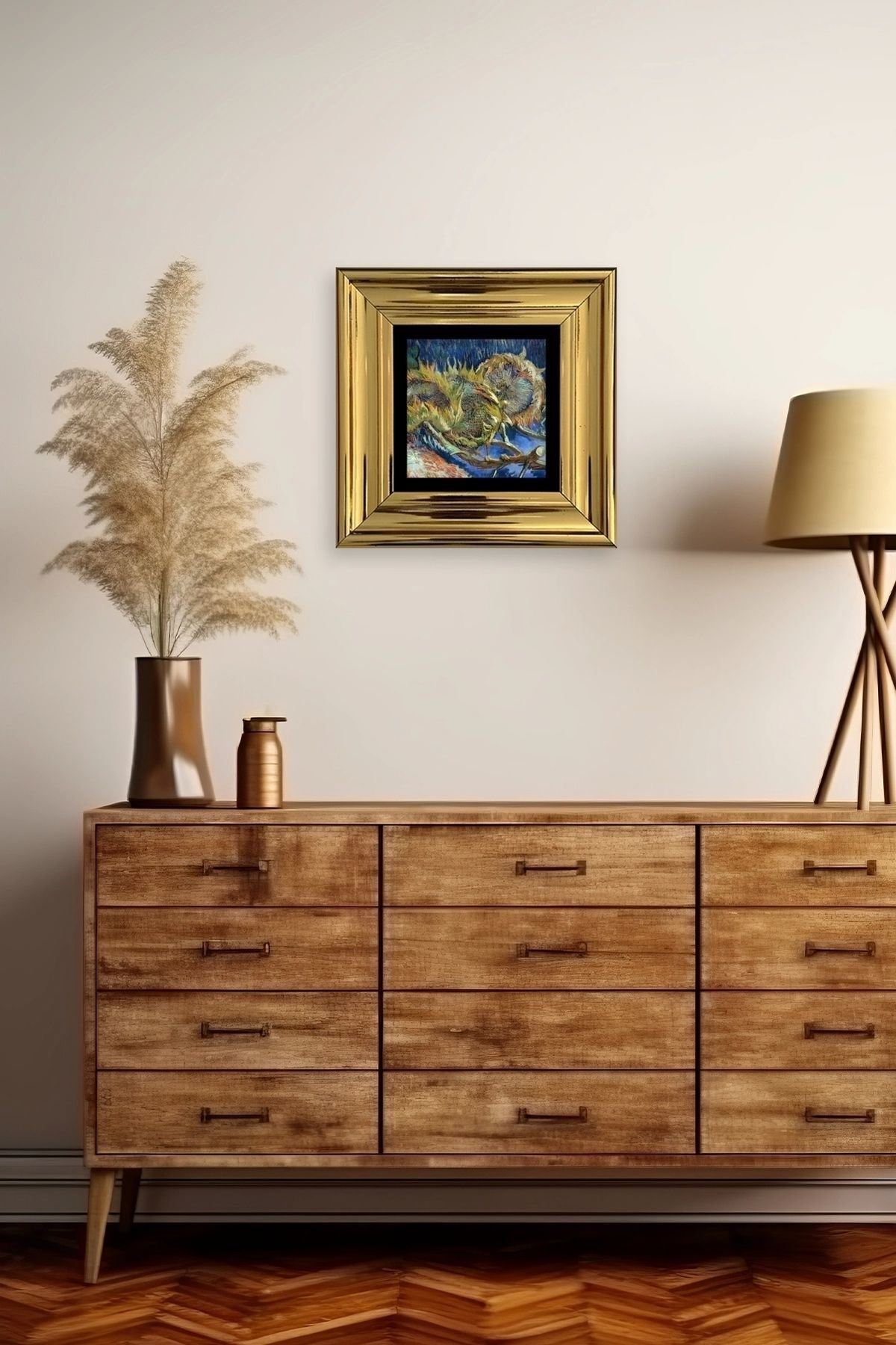 Van Gogh Çerçeveli Taş Tablo 20 cm