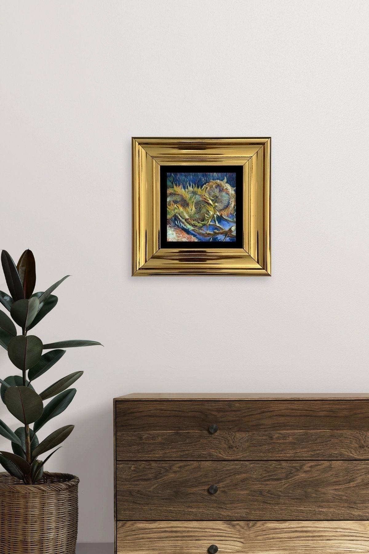 Van Gogh Çerçeveli Taş Tablo 20 cm