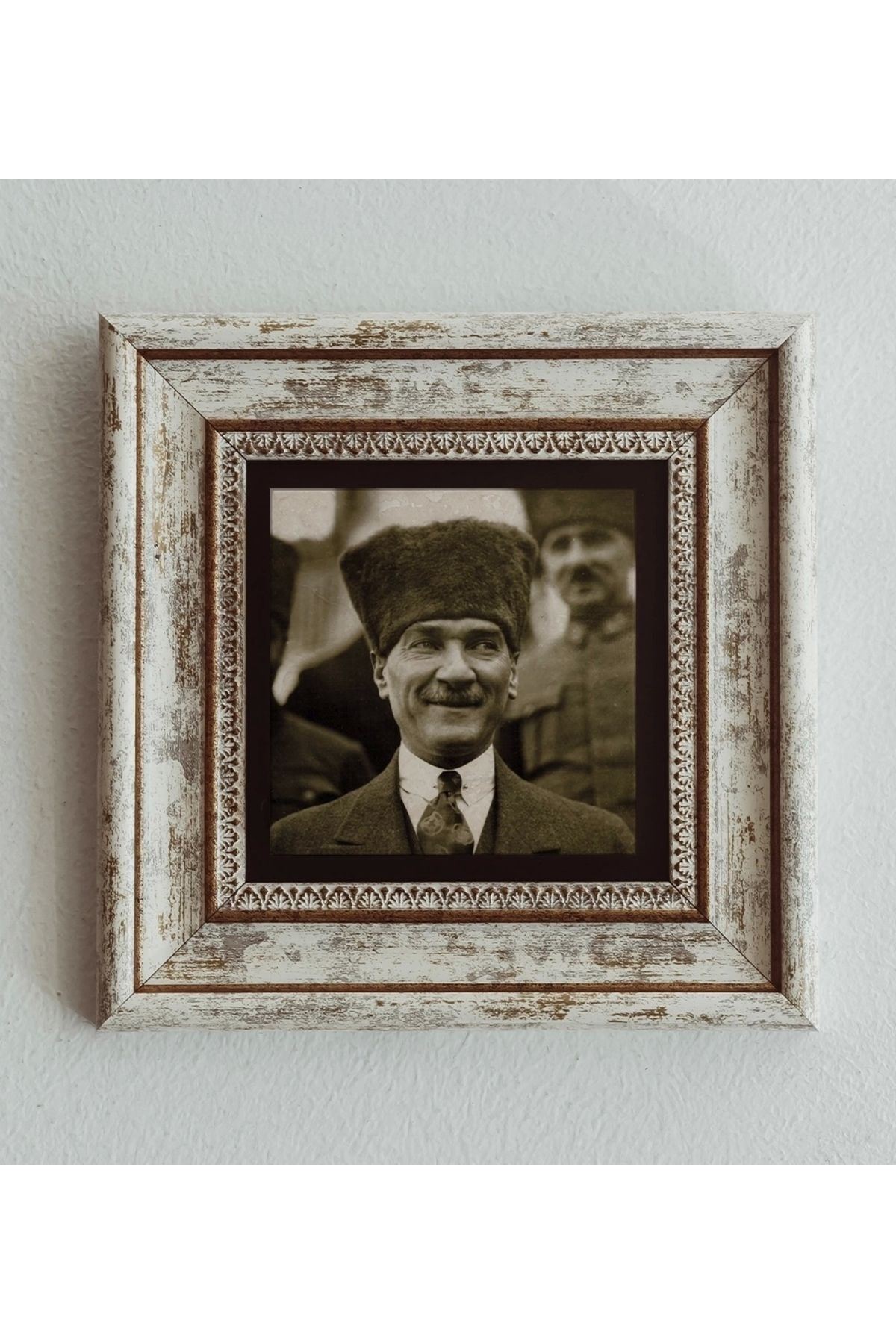 Atatürk Çerçeveli Taş Tablo , Çerçeveli Taş Duvar Dekoru 20 cm