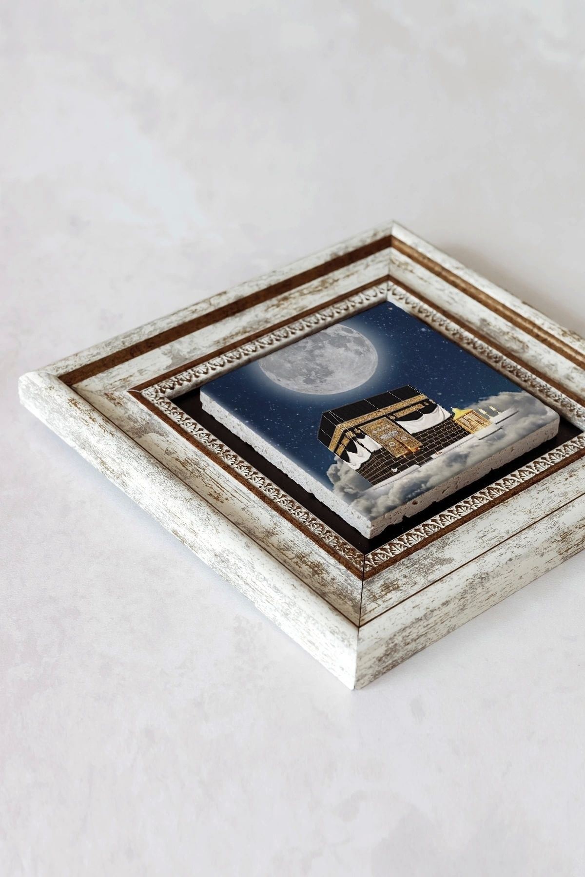 Kabe Çerçeveli Taş Tablo , Çerçeveli Taş Duvar Dekoru-enkcrcvtbl-00130 20 cm