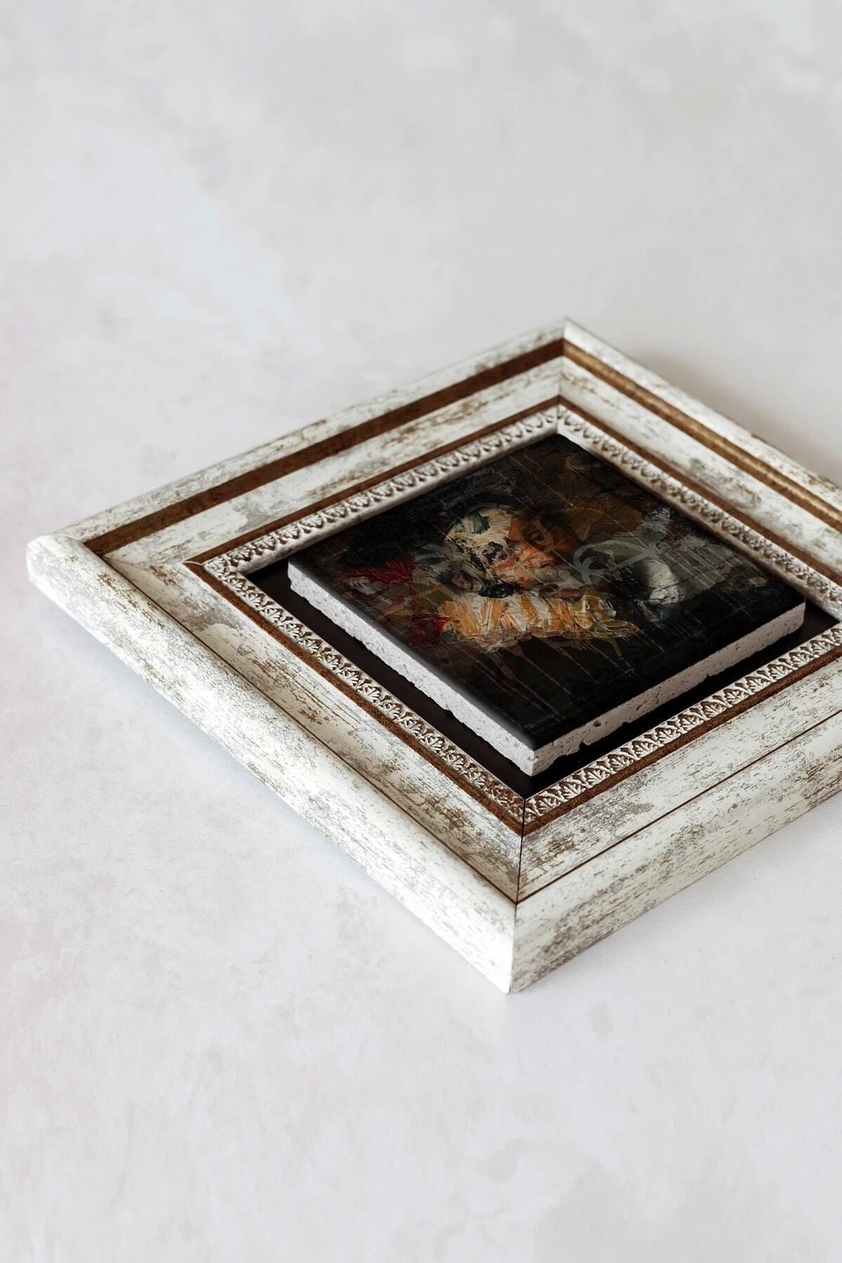 Çerçeveli Taş Tablo , Çerçeveli Taş Duvar Dekoru-enkcrcvtbl-0174 20 cm