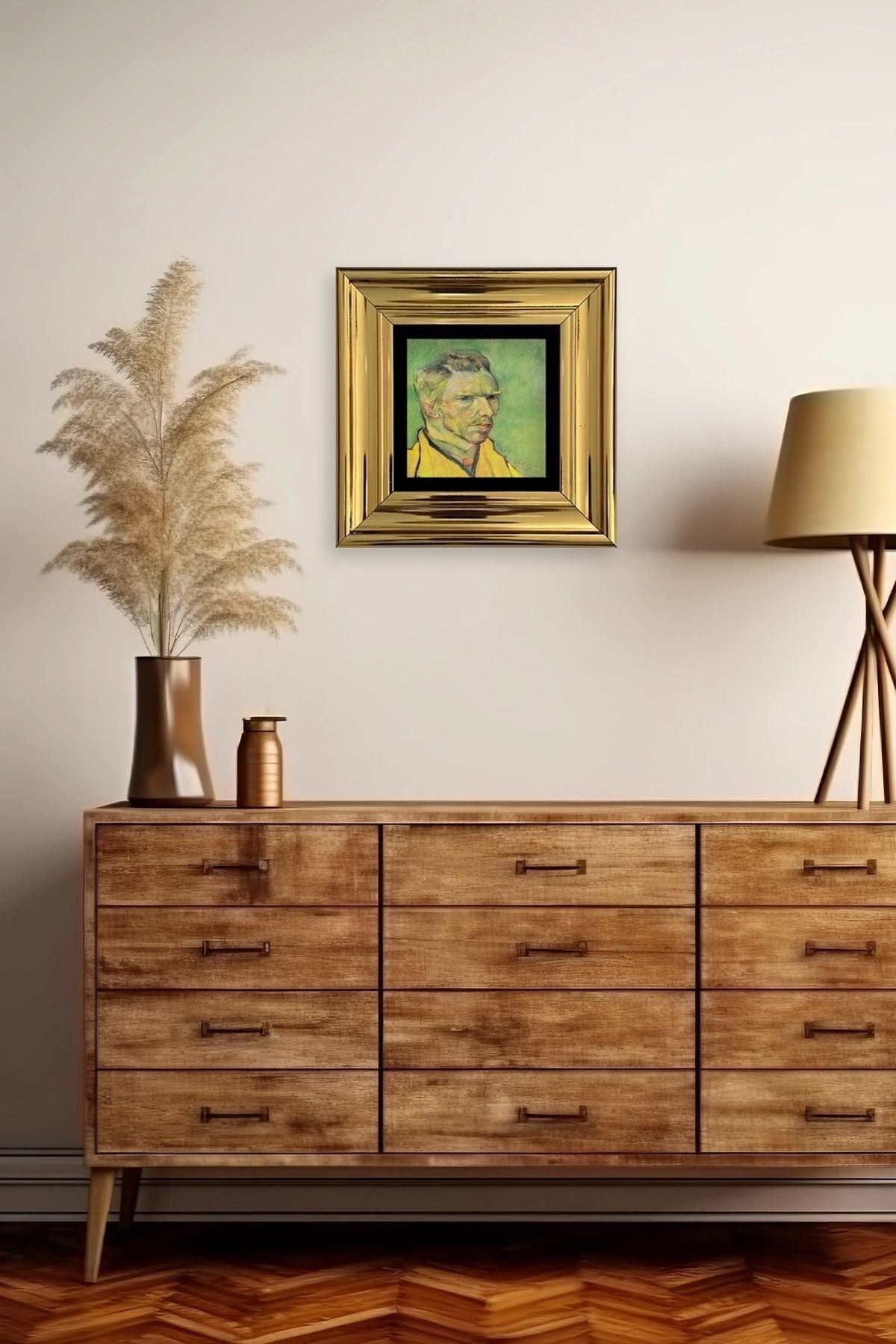 Van Gogh Çerçeveli Taş Tablo 20 cm