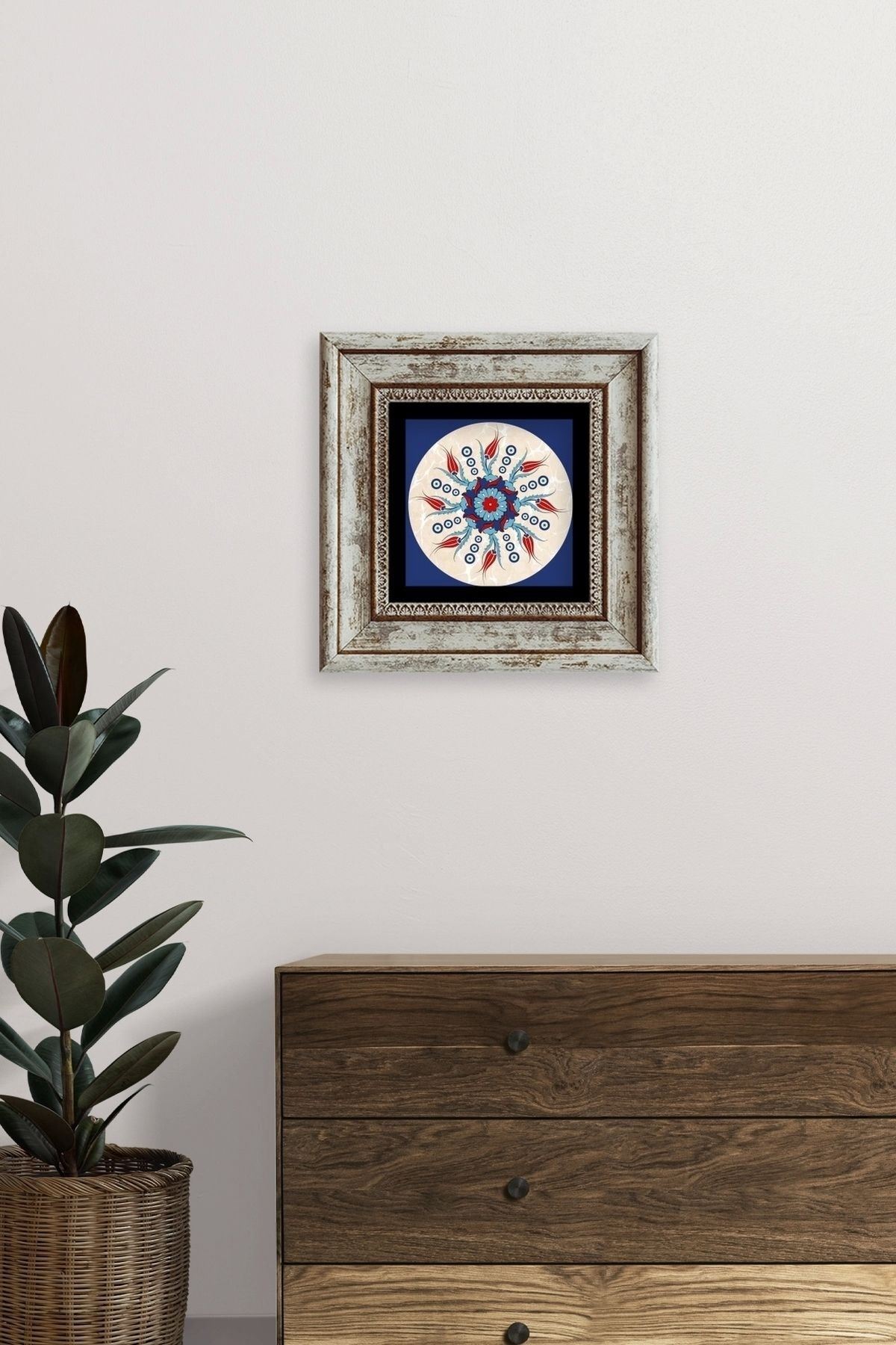 Selçuklu Motif Çerçeveli Taş Tablo 20 cm