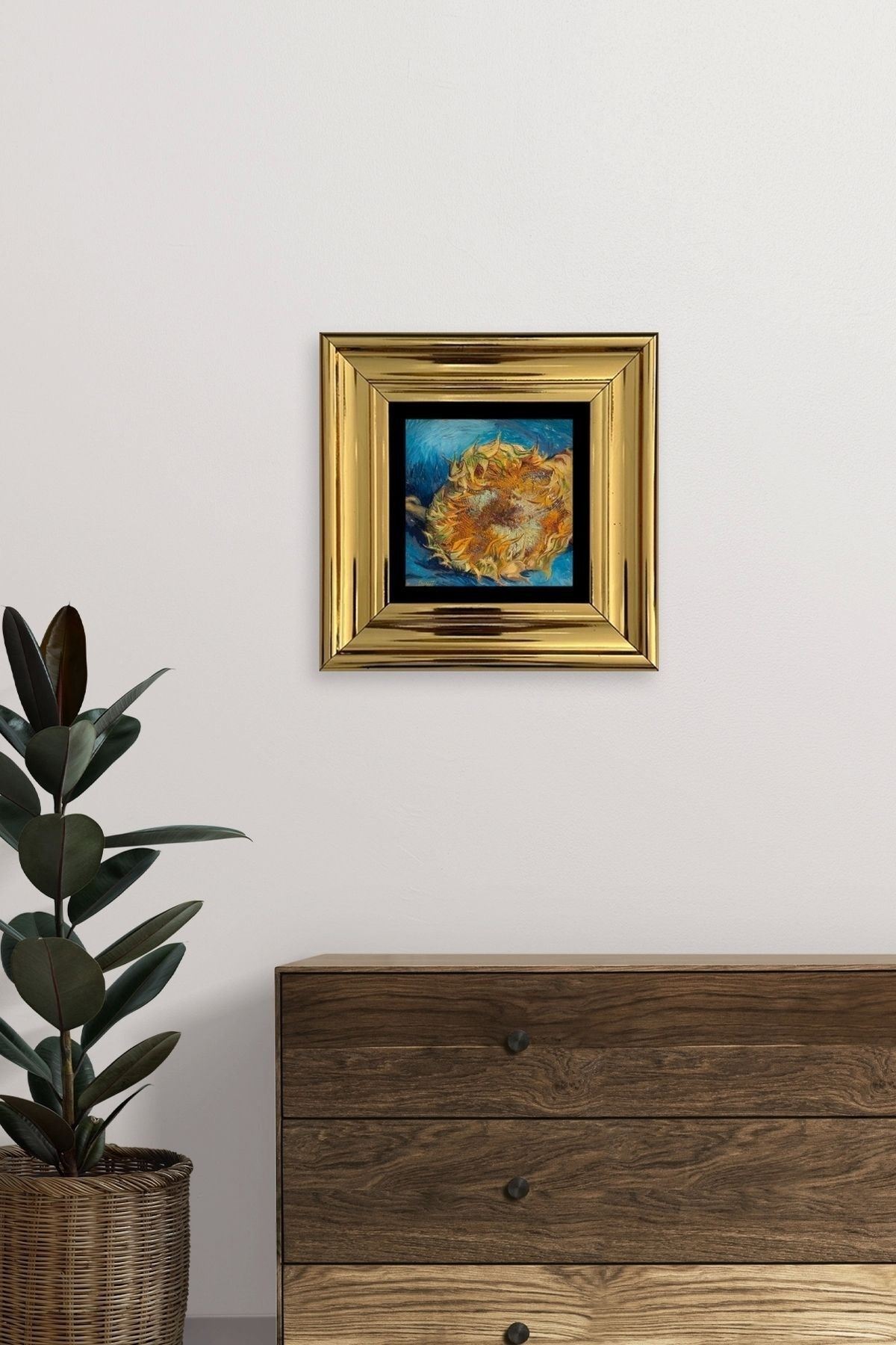 Van Gogh Çerçeveli Taş Tablo 20 cm