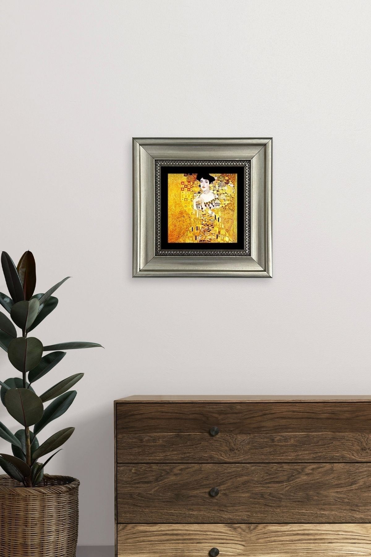 Gustav Klimpt Çerçeveli Taş Tablo 20 cm