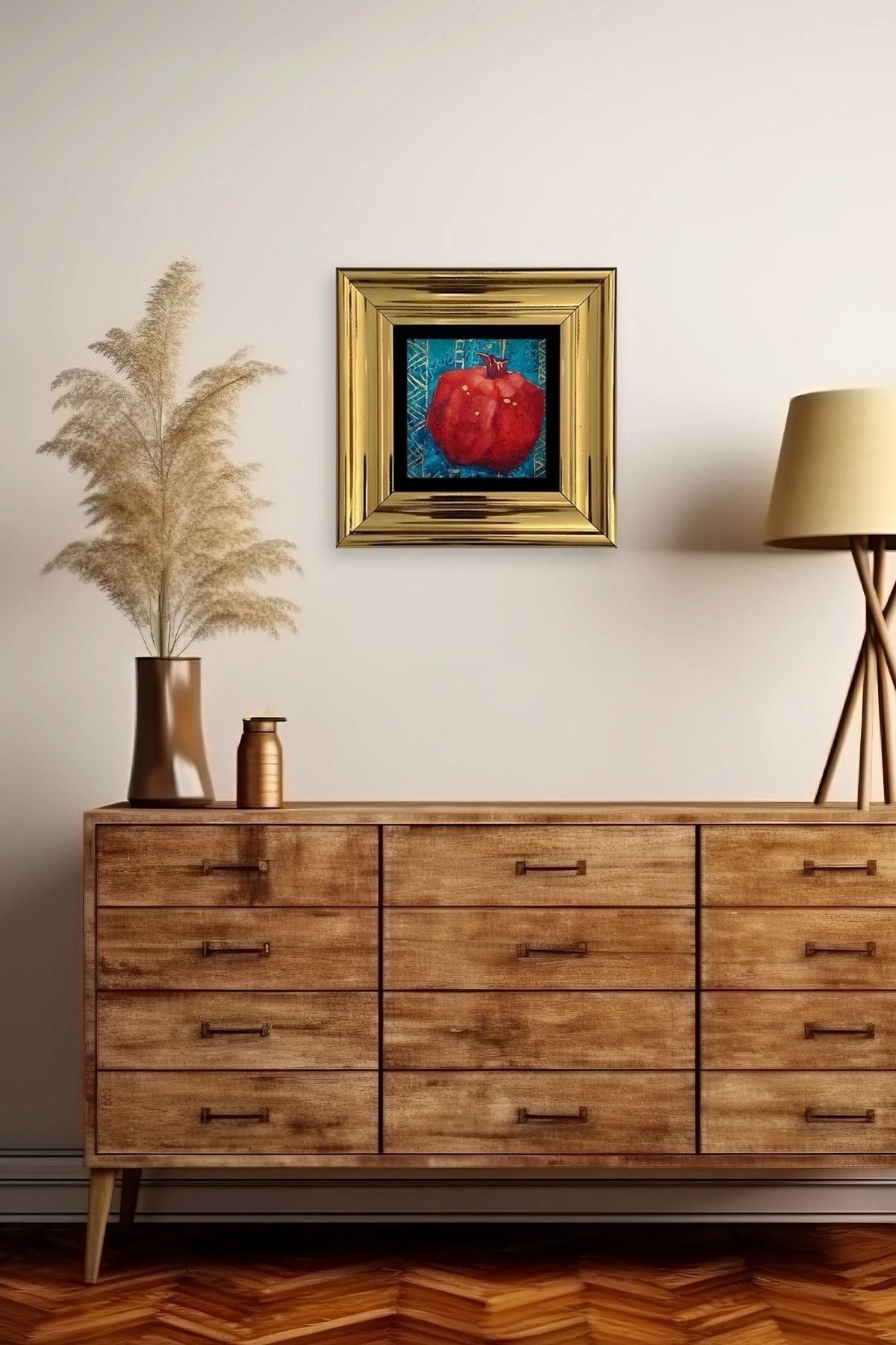 Bereket Narı Çerçeveli Taş Tablo 20 cm