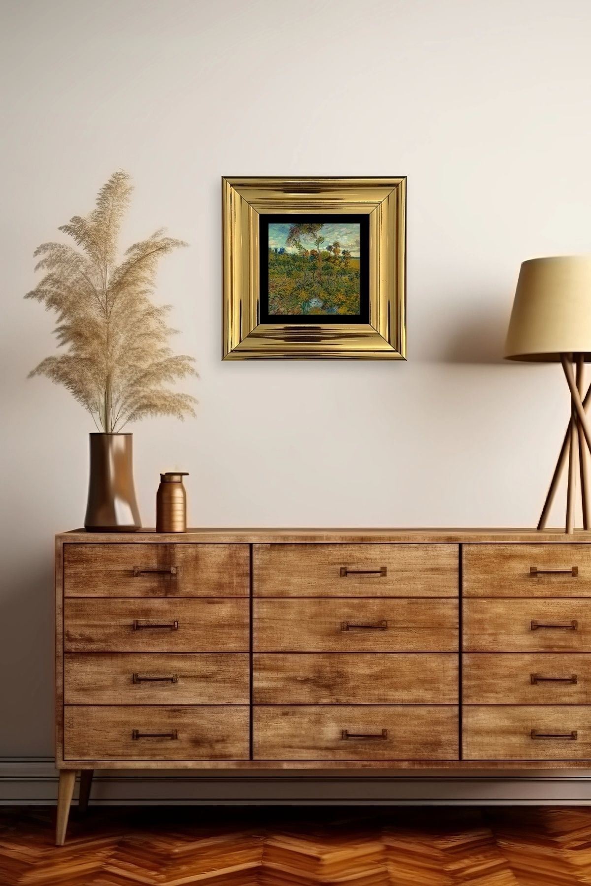 Manzara Çerçeveli Taş Tablo 20 cm