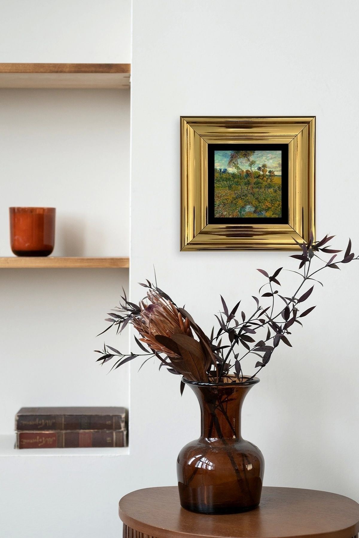 Manzara Çerçeveli Taş Tablo 20 cm