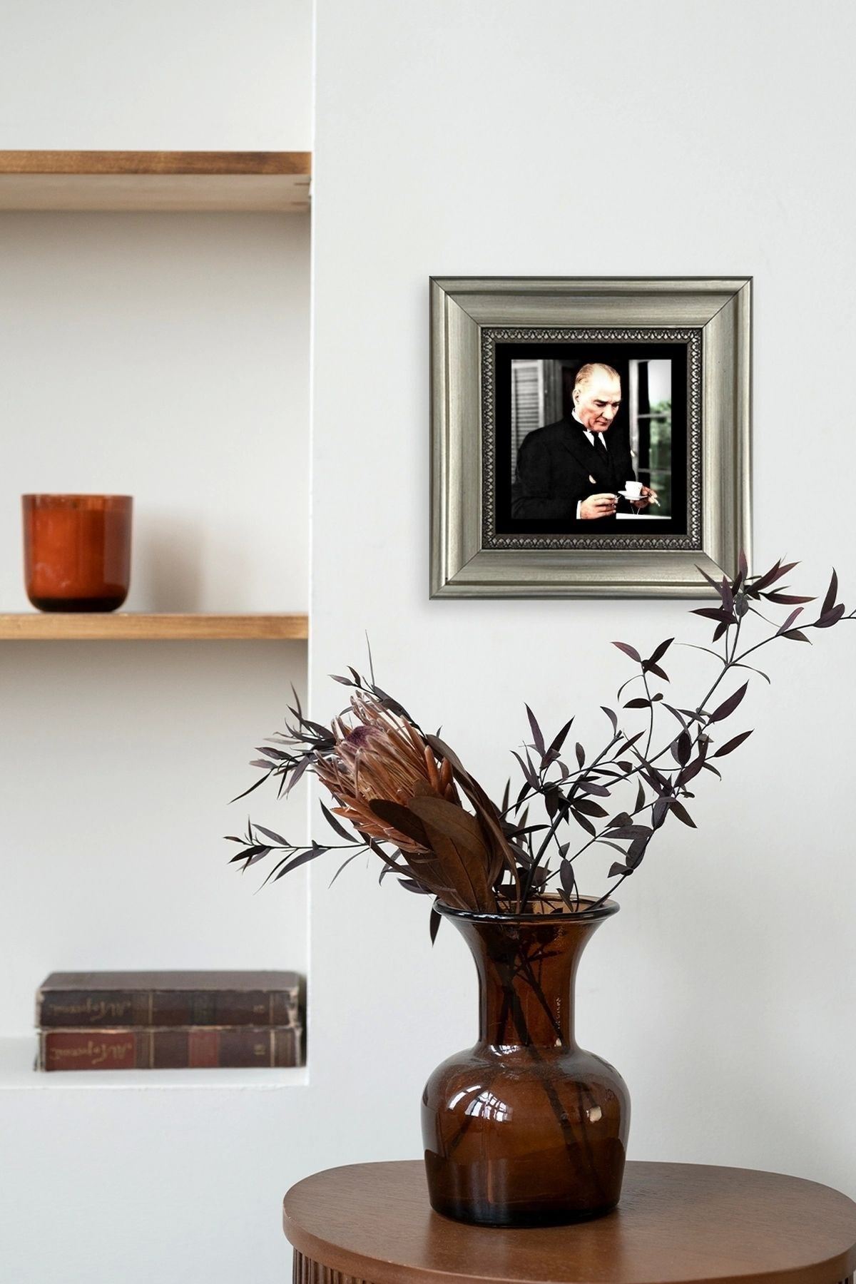 Atatürk Çerçeveli Taş Tablo 20 cm