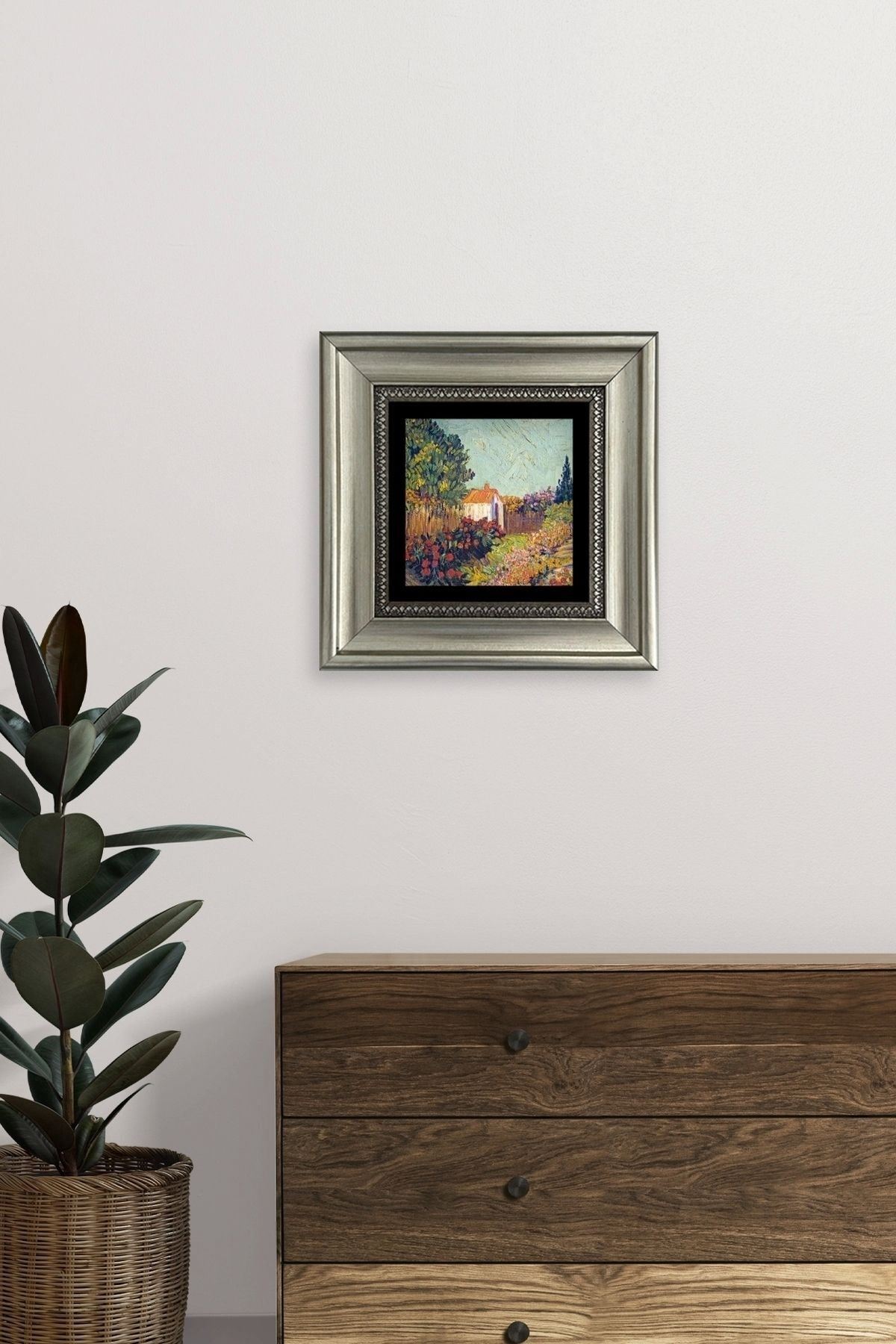 Van Gogh Çerçeveli Taş Tablo 20 cm