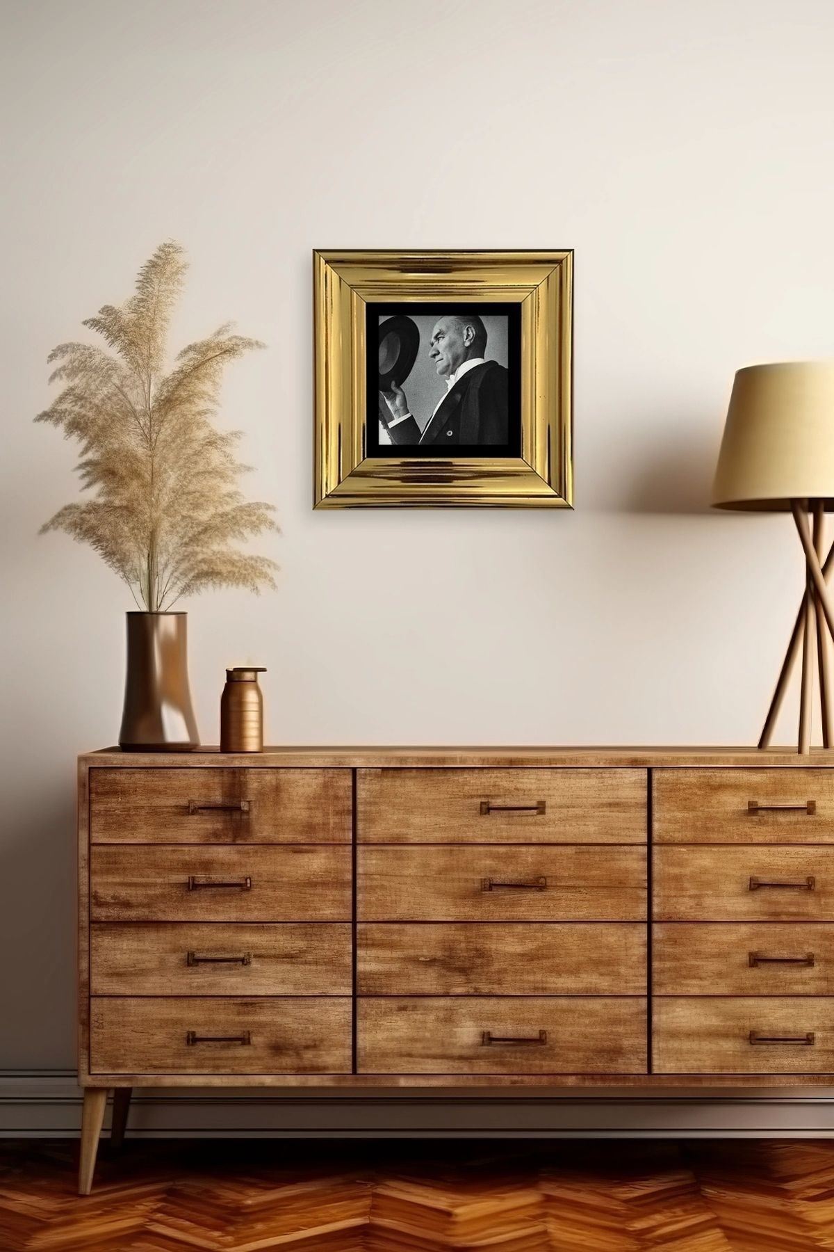 Atatürk Çerçeveli Taş Tablo 20 cm