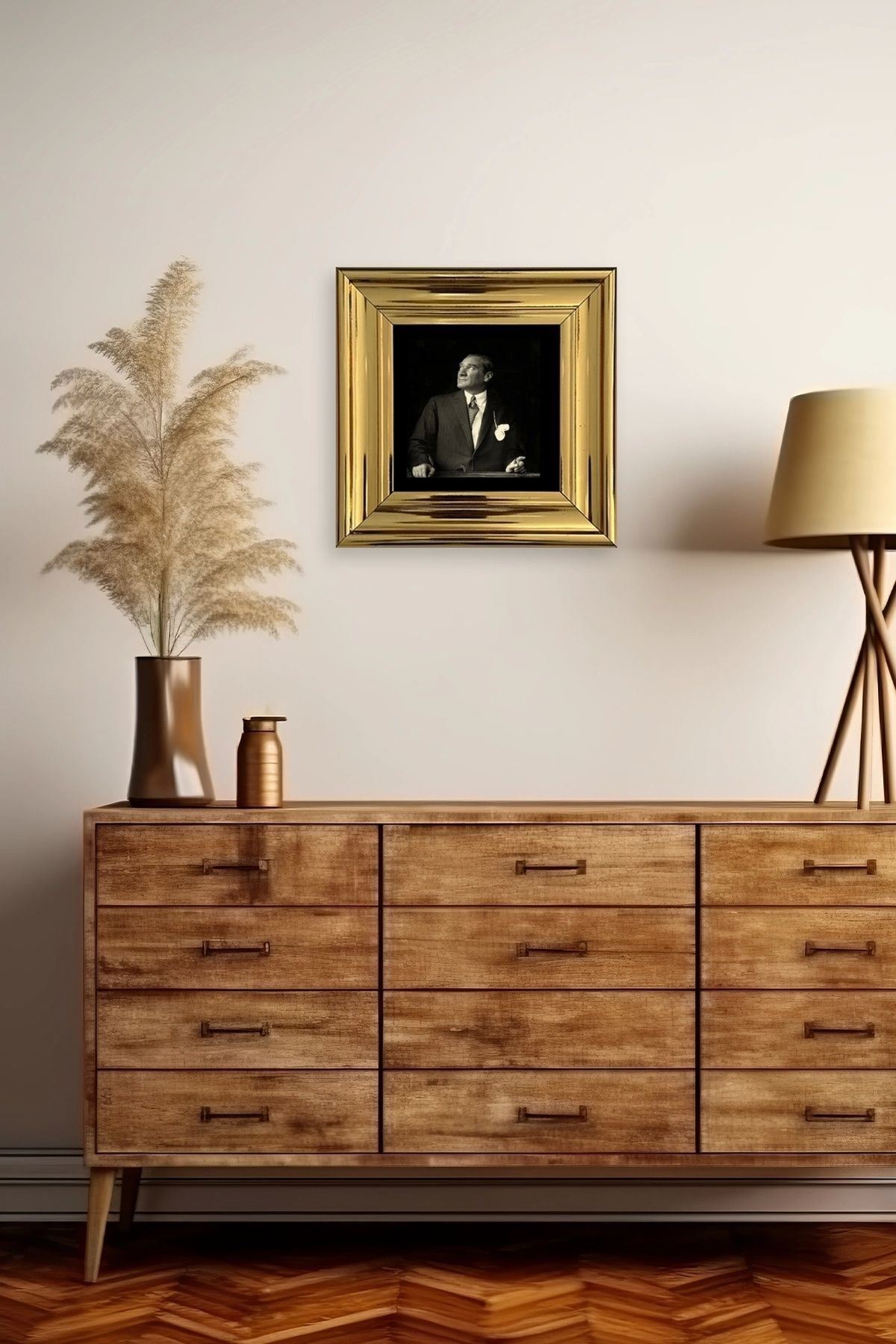 Atatürk Çerçeveli Taş Tablo 20 cm