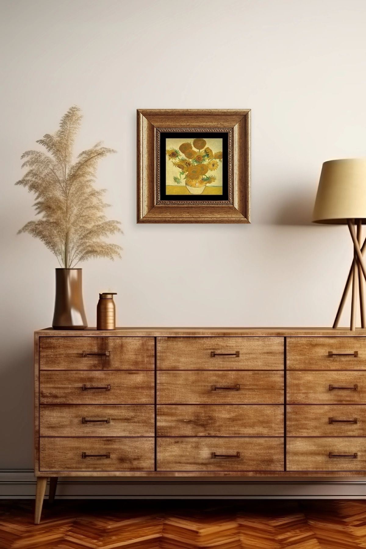 Van Gogh Çerçeveli Taş Tablo 20 cm