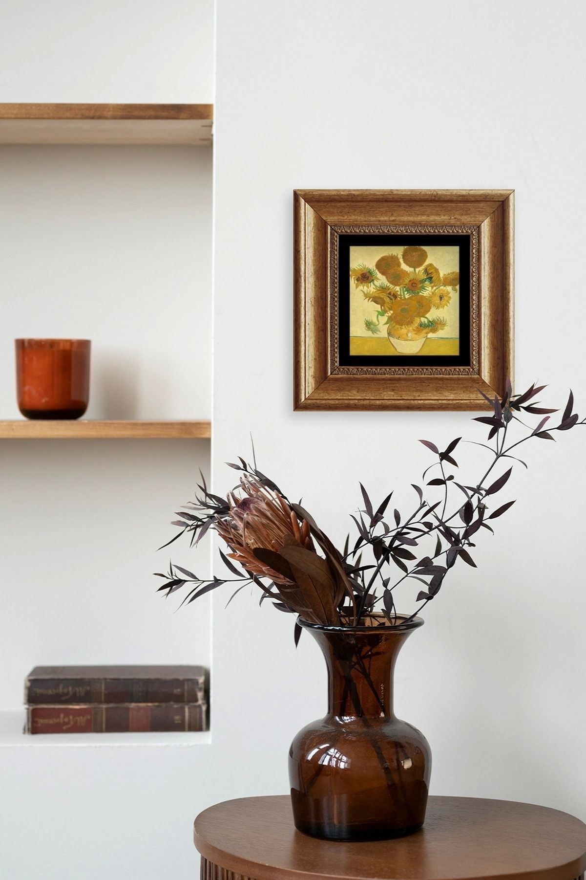 Van Gogh Çerçeveli Taş Tablo 20 cm