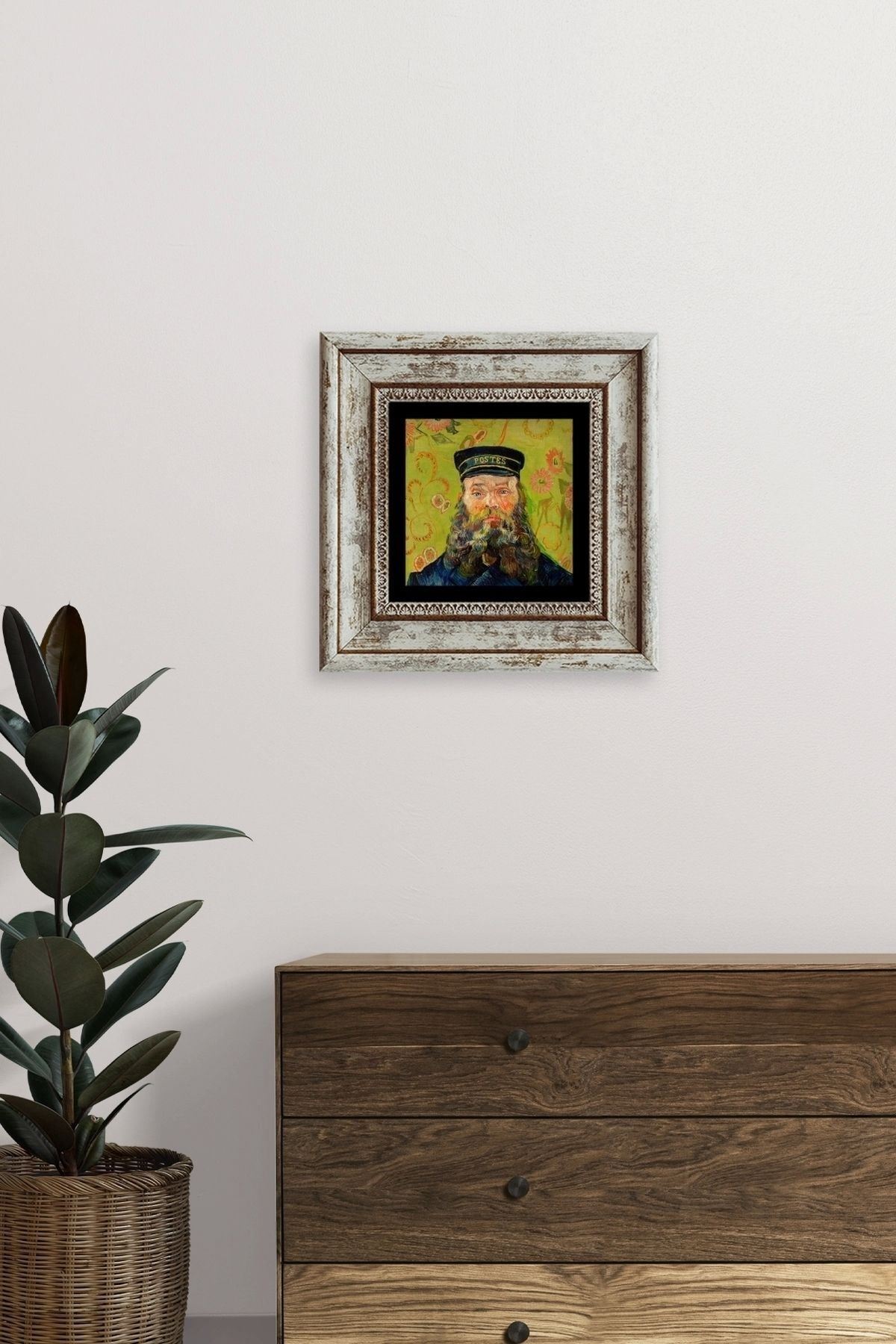 Van Gogh Çerçeveli Taş Tablo 20 cm