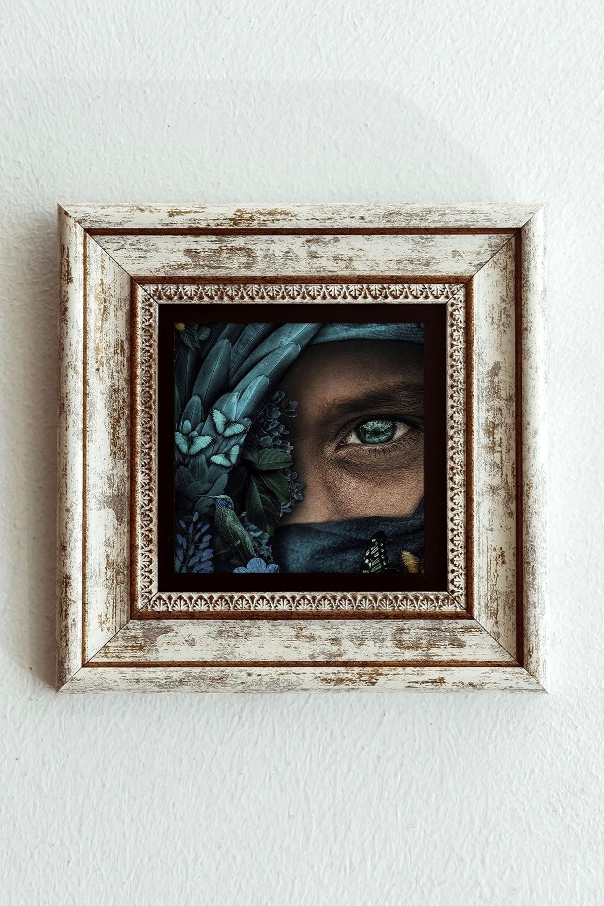 Çerçeveli Taş Tablo , Çerçeveli Taş Duvar Dekoru-enkcrcvtbl-00185 20 cm