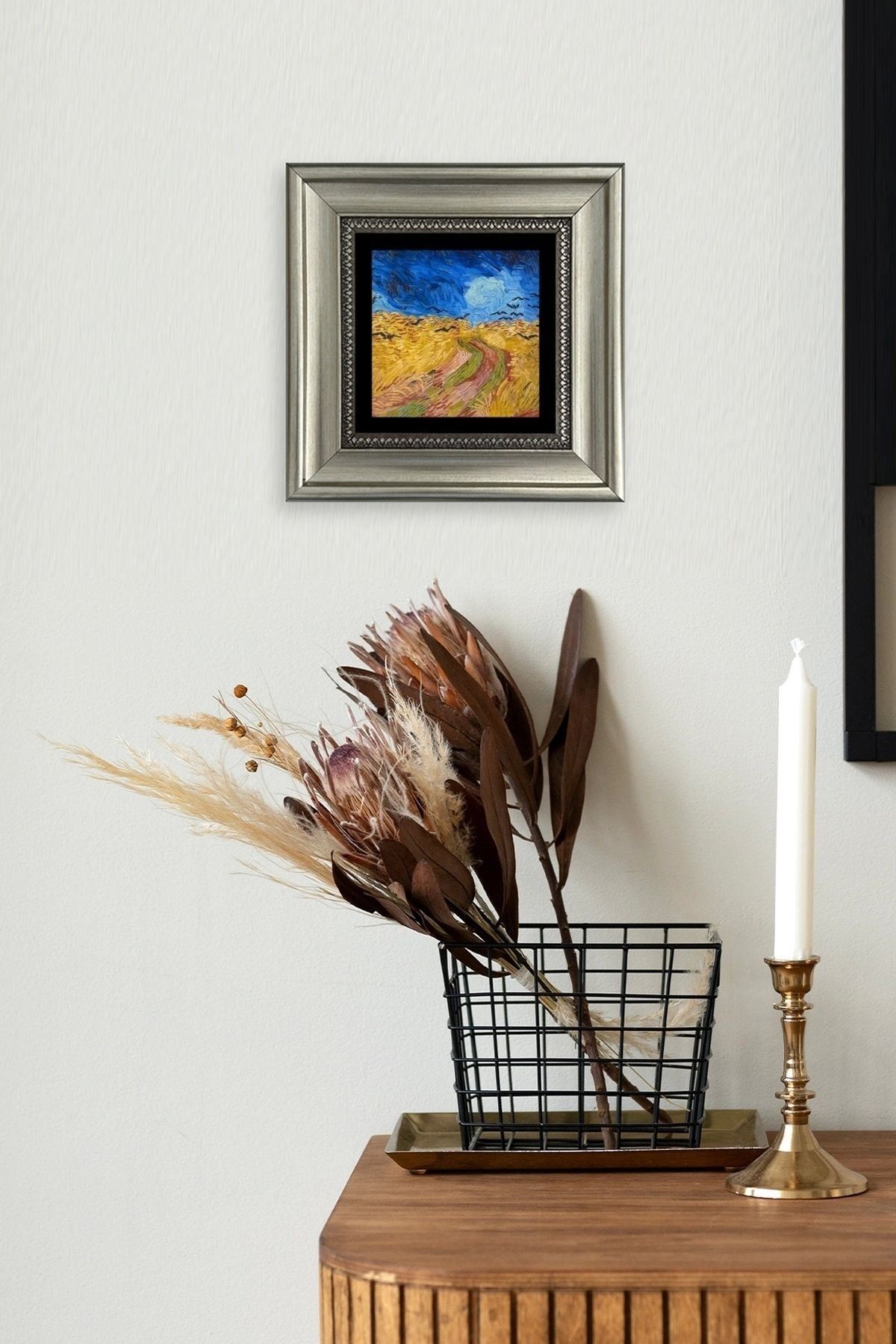 Van Gogh Çerçeveli Taş Tablo 20 cm