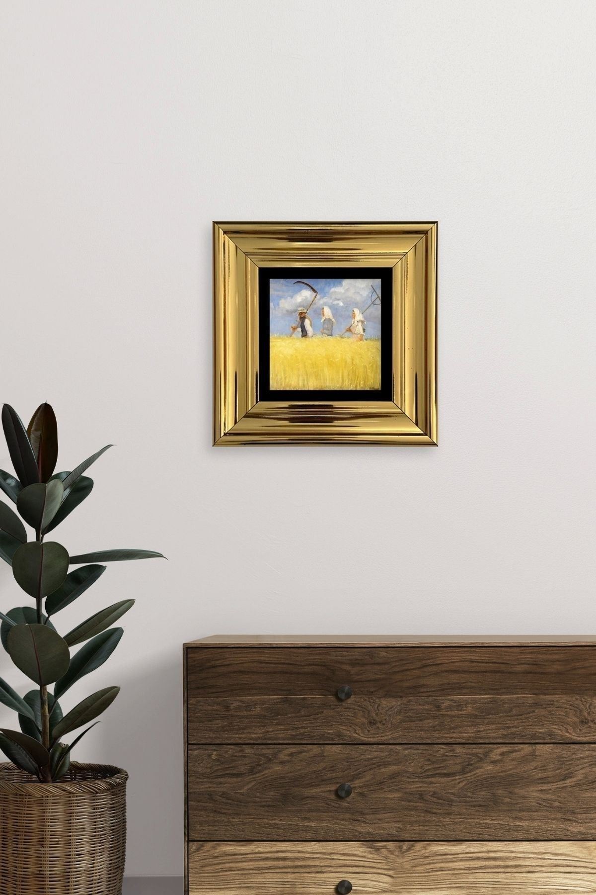 Van Gogh Çerçeveli Taş Tablo 20 cm