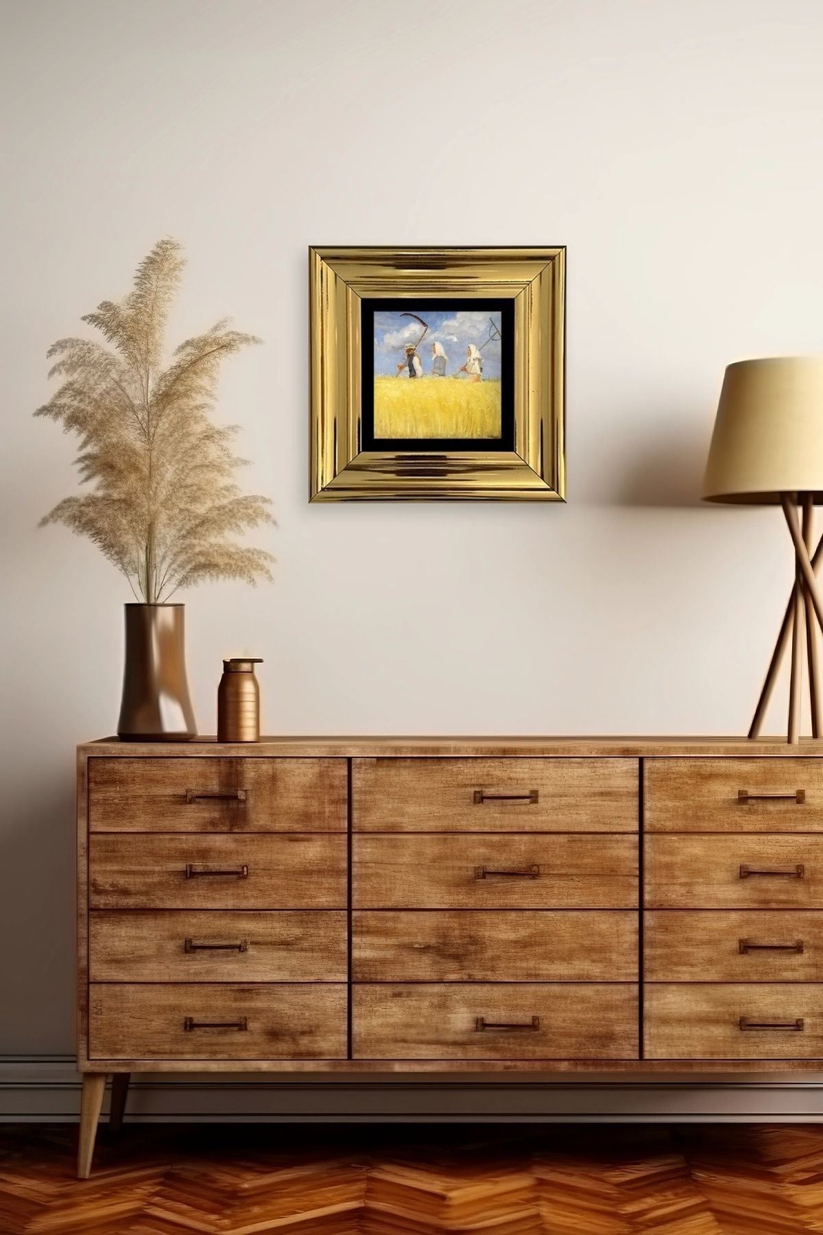 Van Gogh Çerçeveli Taş Tablo 20 cm