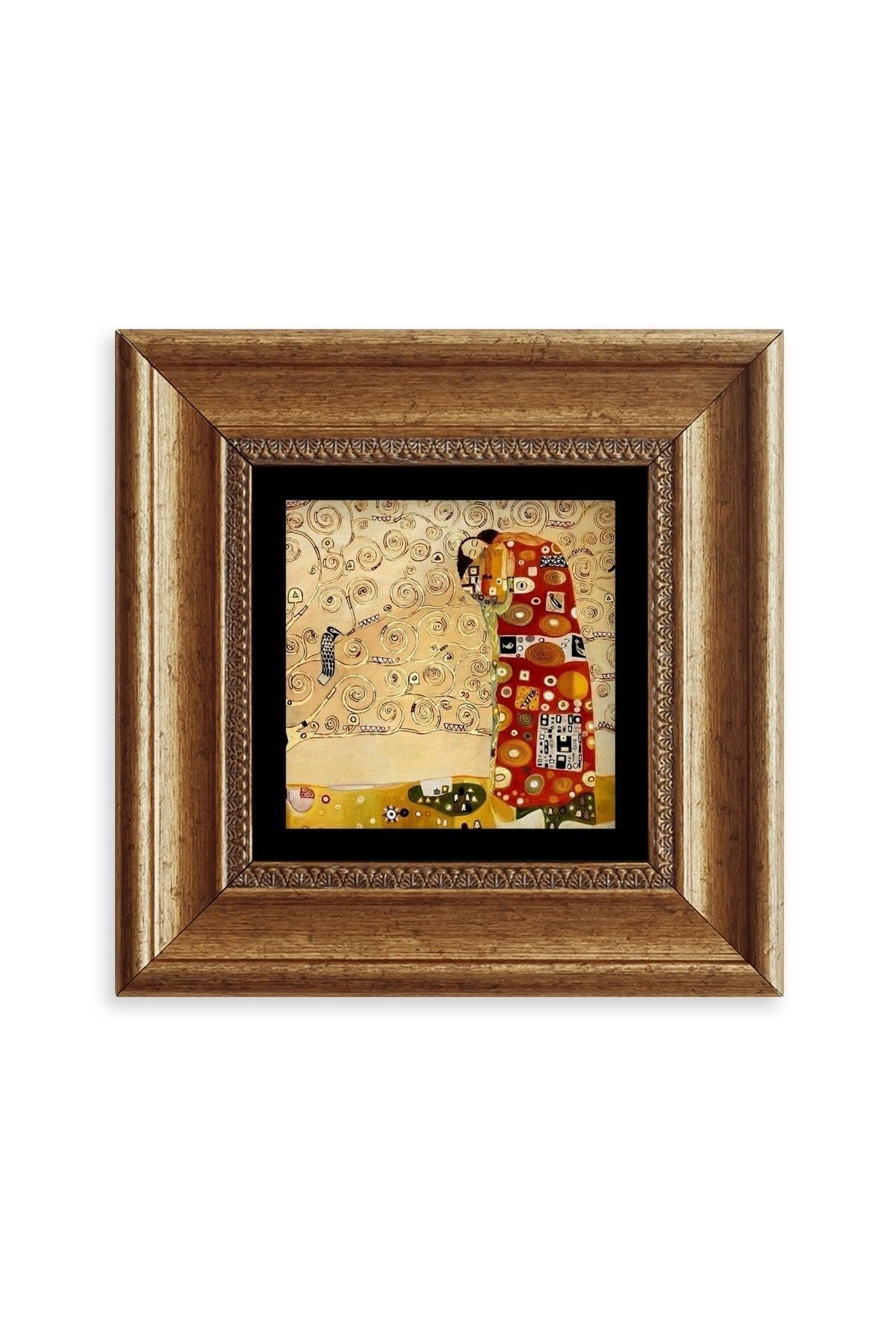 Gustav Klimpt Çerçeveli Taş Tablo 20 cm