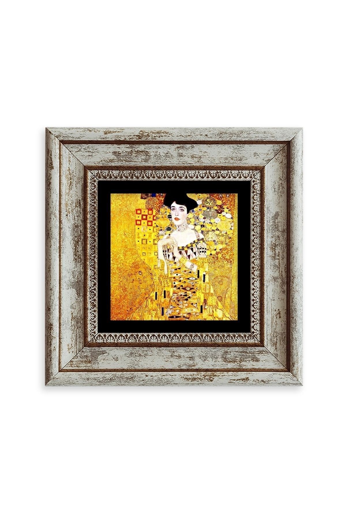 Gustav Klimpt Çerçeveli Taş Tablo 20 cm