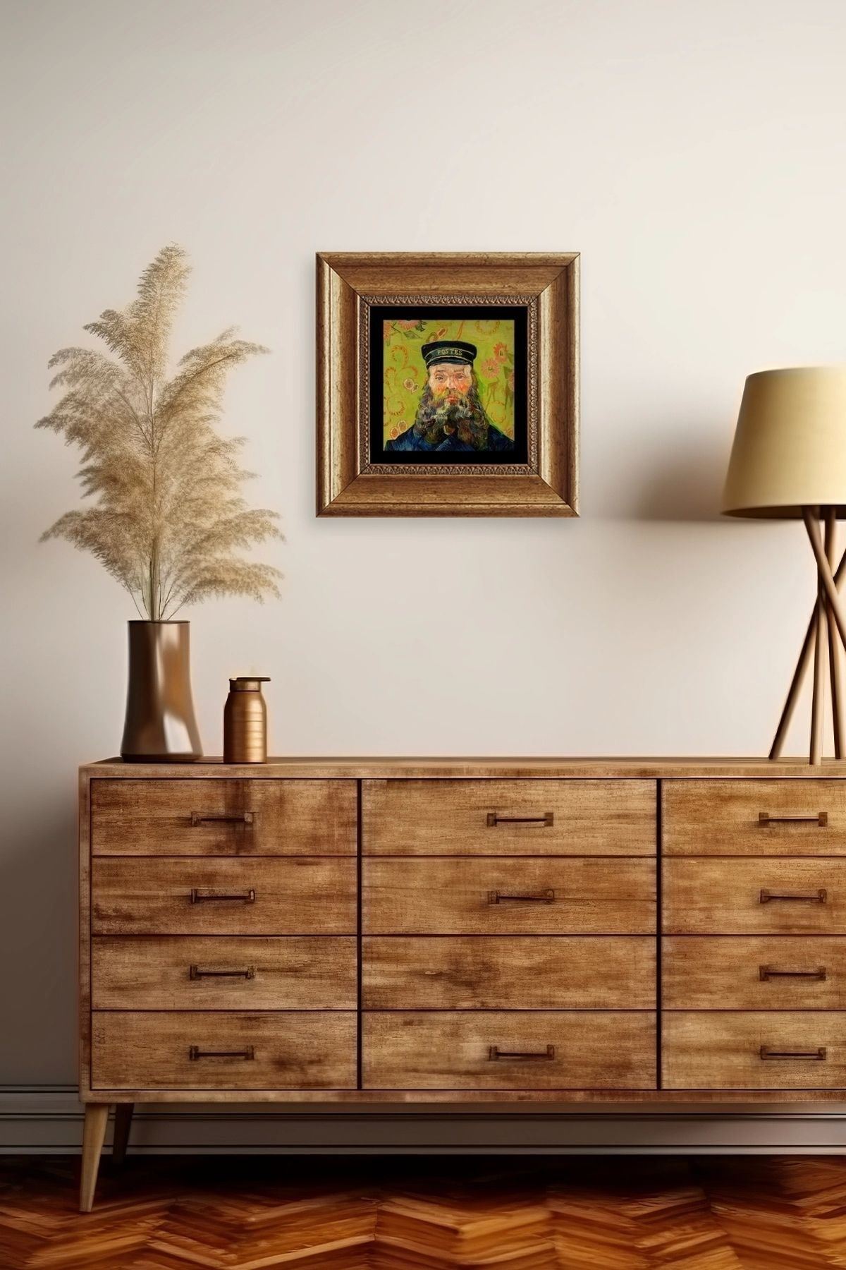 Van Gogh Çerçeveli Taş Tablo 20 cm