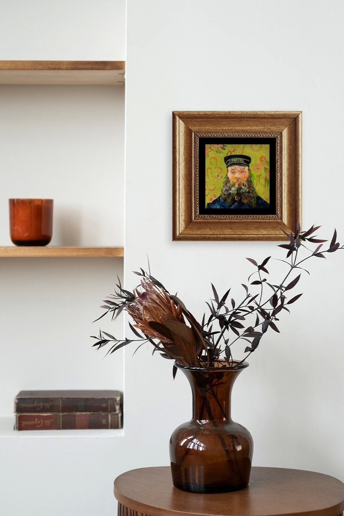 Van Gogh Çerçeveli Taş Tablo 20 cm