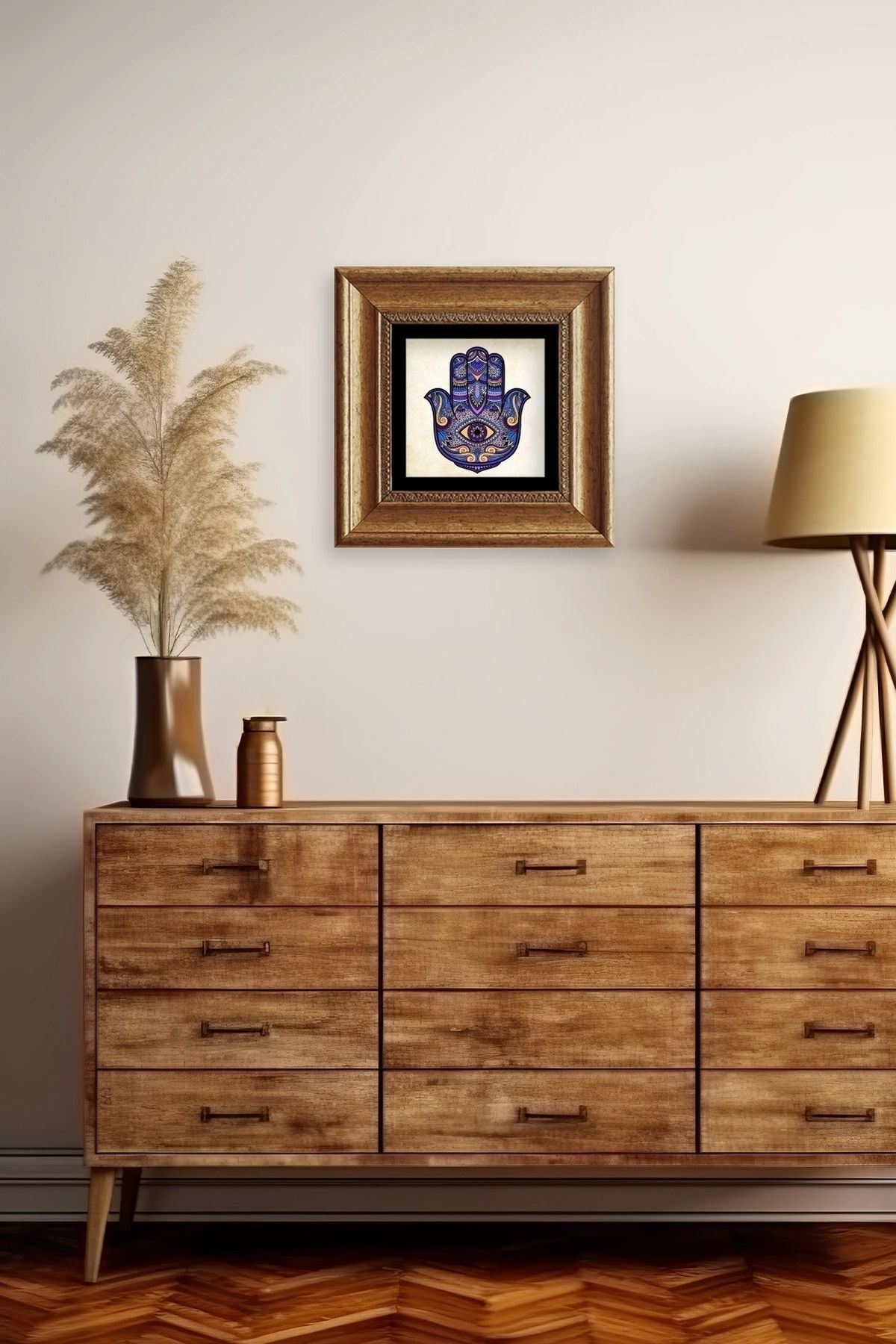 Fatma Ana Eli Çerçeveli Taş Tablo 20 cm