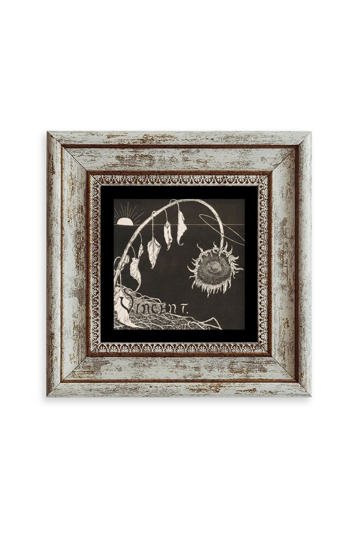 Van Gogh Çerçeveli Taş Tablo 20 cm