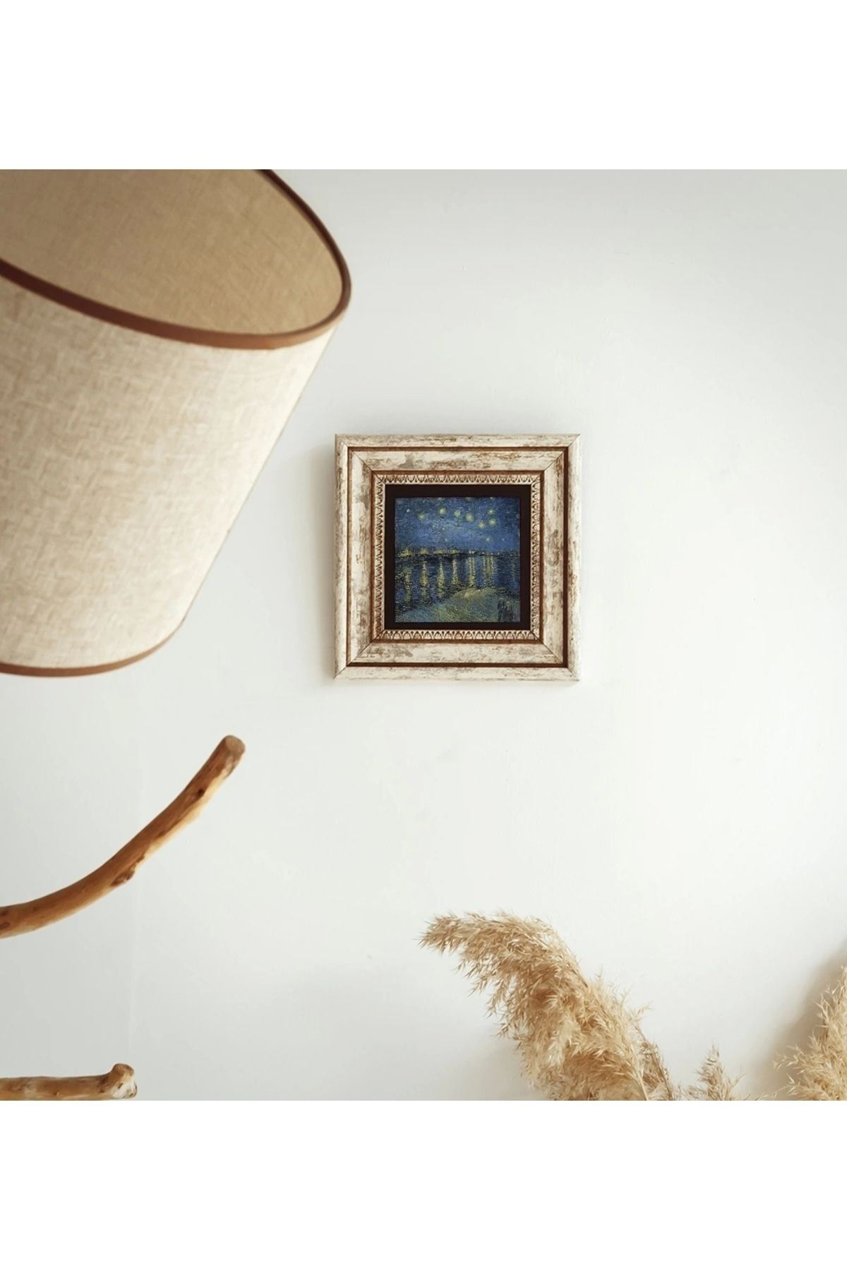 Vincent Van Gogh Çerçeveli Taş Tablo , Çerçeveli Taş Duvar Dekoru 20 cm