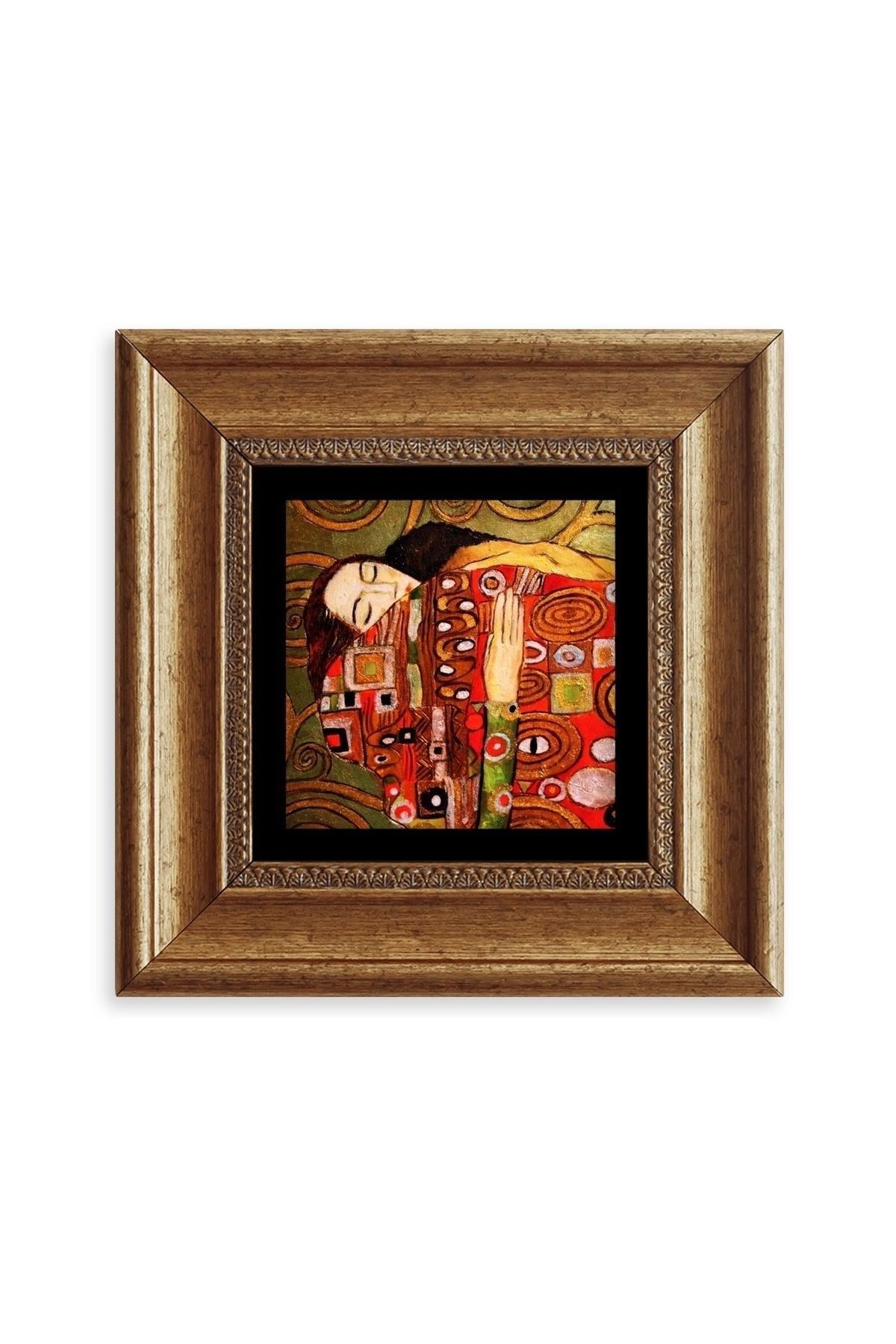 Gustav Klimpt Çerçeveli Taş Tablo 20 cm