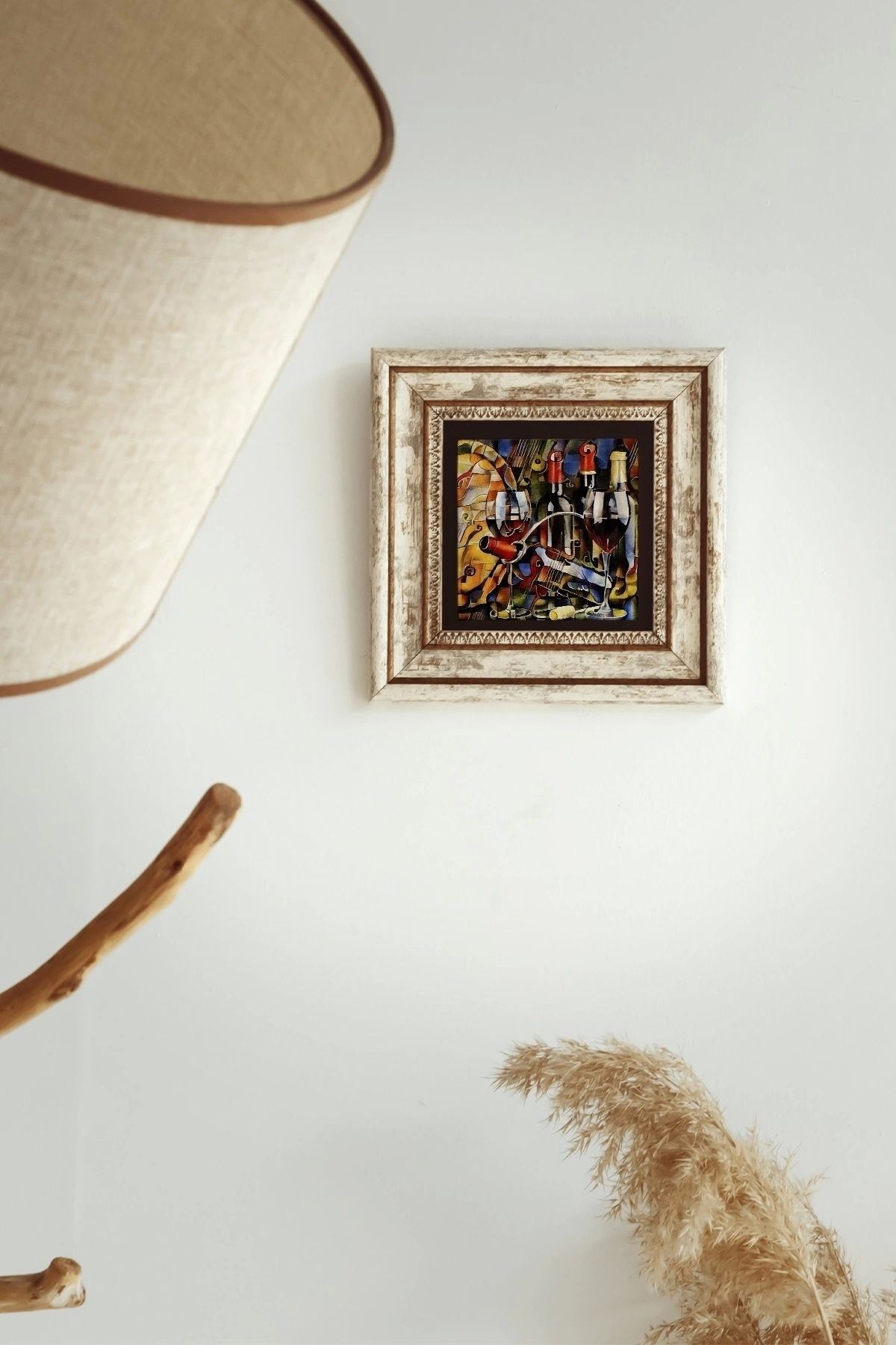 Çerçeveli Taş Tablo , Çerçeveli Taş Duvar Dekoru-enkcrcvtbl-00196 20 cm