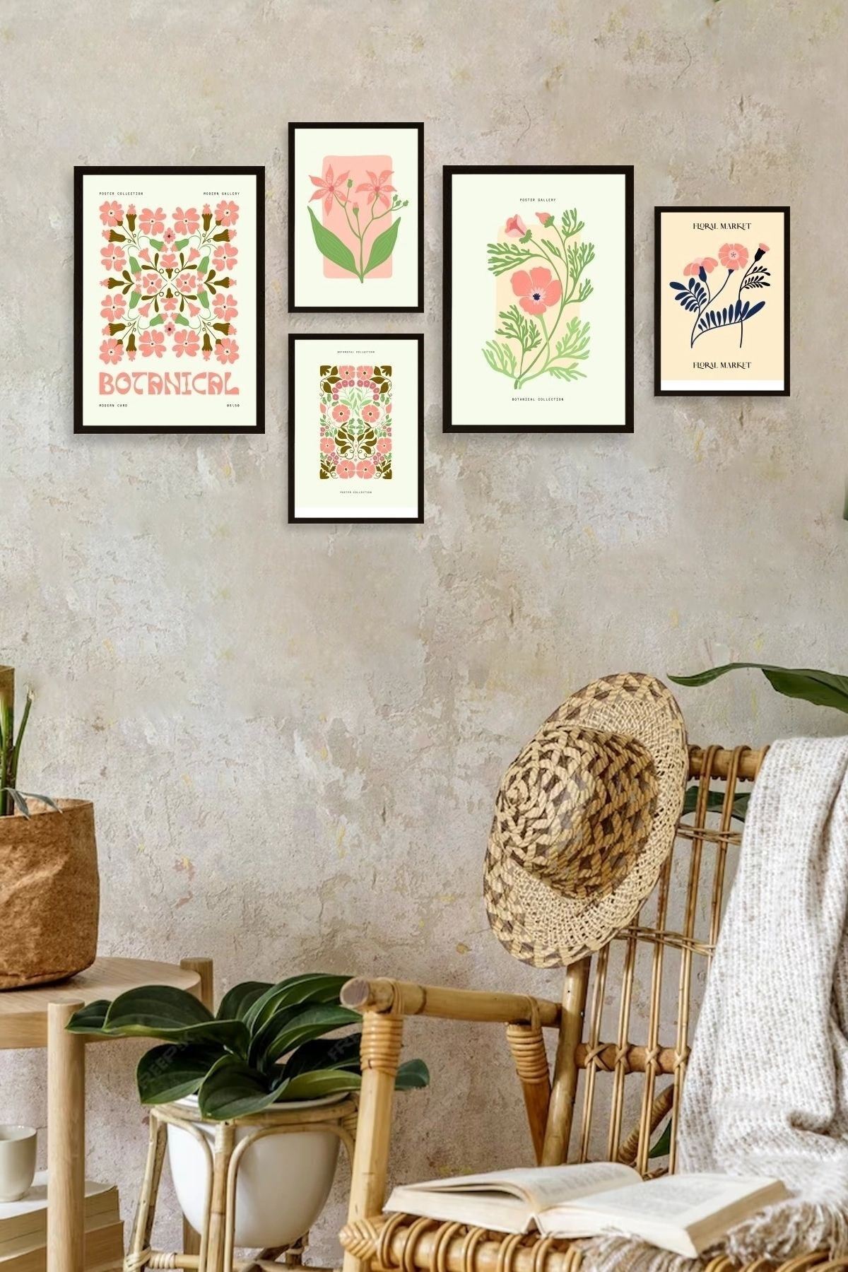 Flower Market 5'li Tablo 30 x 40