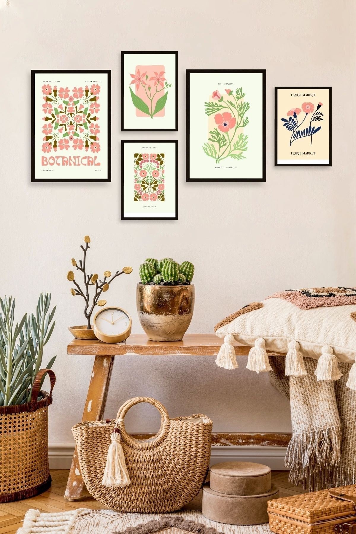 Flower Market 5'li Tablo 30 x 40