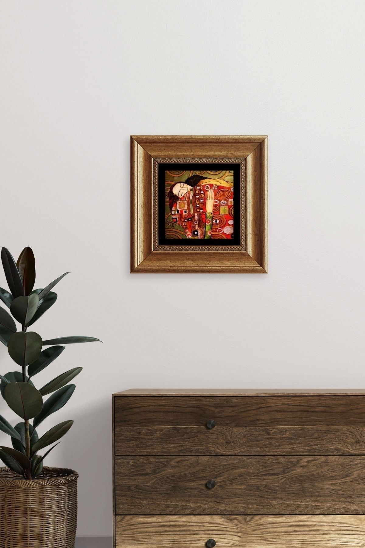 Gustav Klimpt Çerçeveli Taş Tablo 20 cm