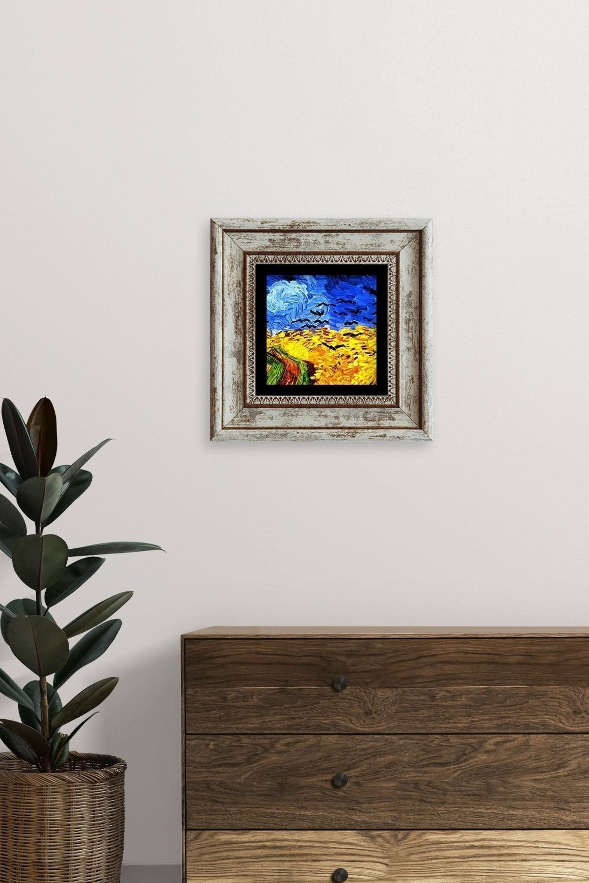 Van Gogh Çerçeveli Taş Tablo 20 cm