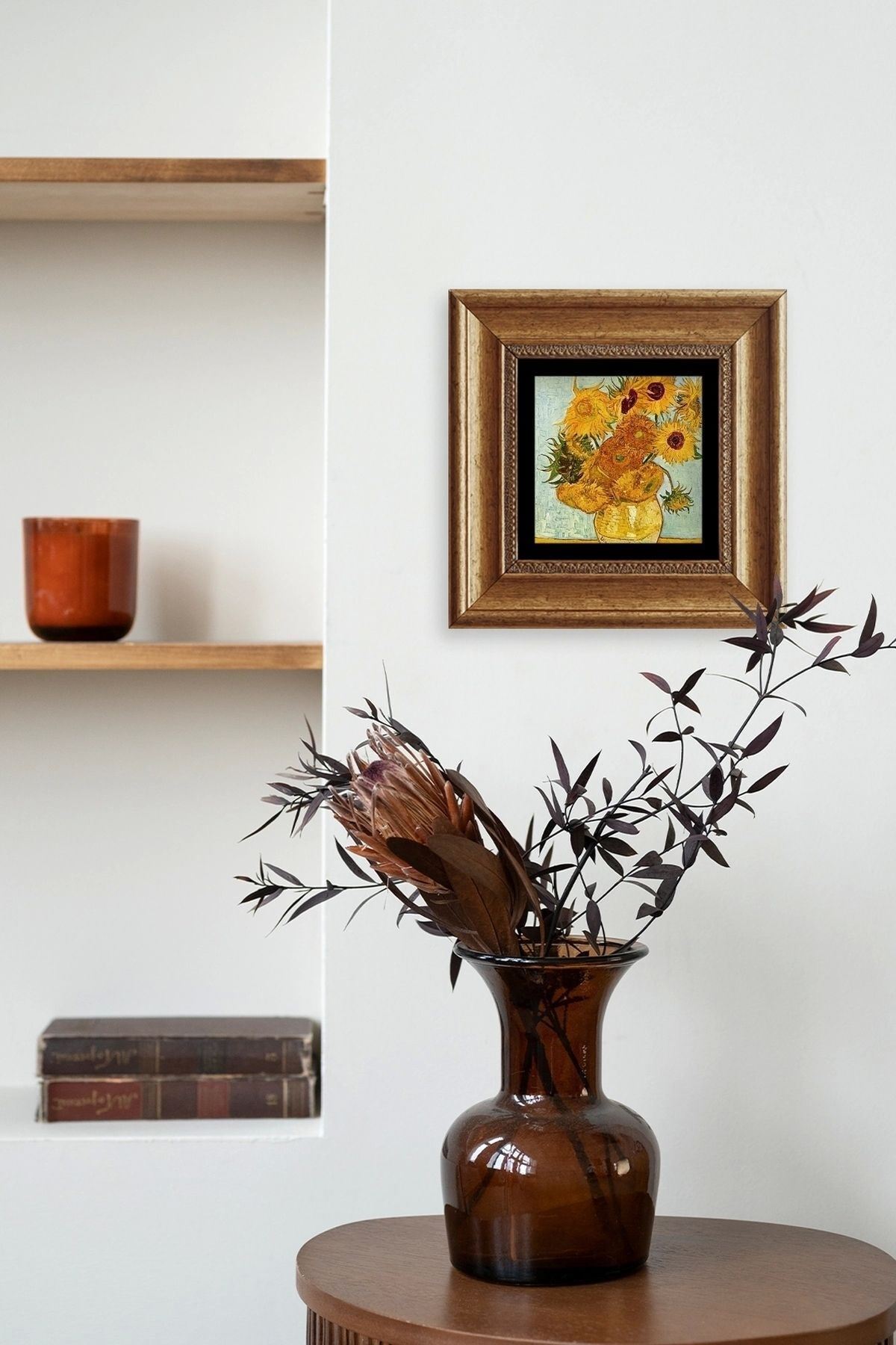 Van Gogh Çerçeveli Taş Tablo 20 cm