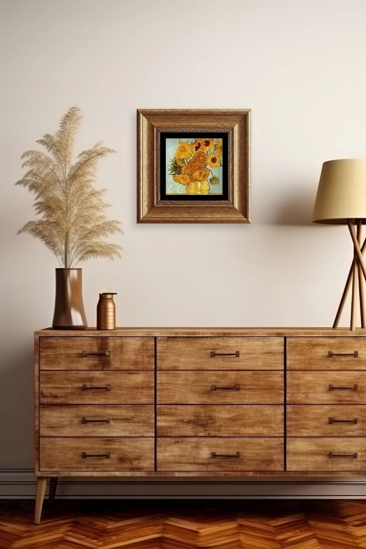 Van Gogh Çerçeveli Taş Tablo 20 cm