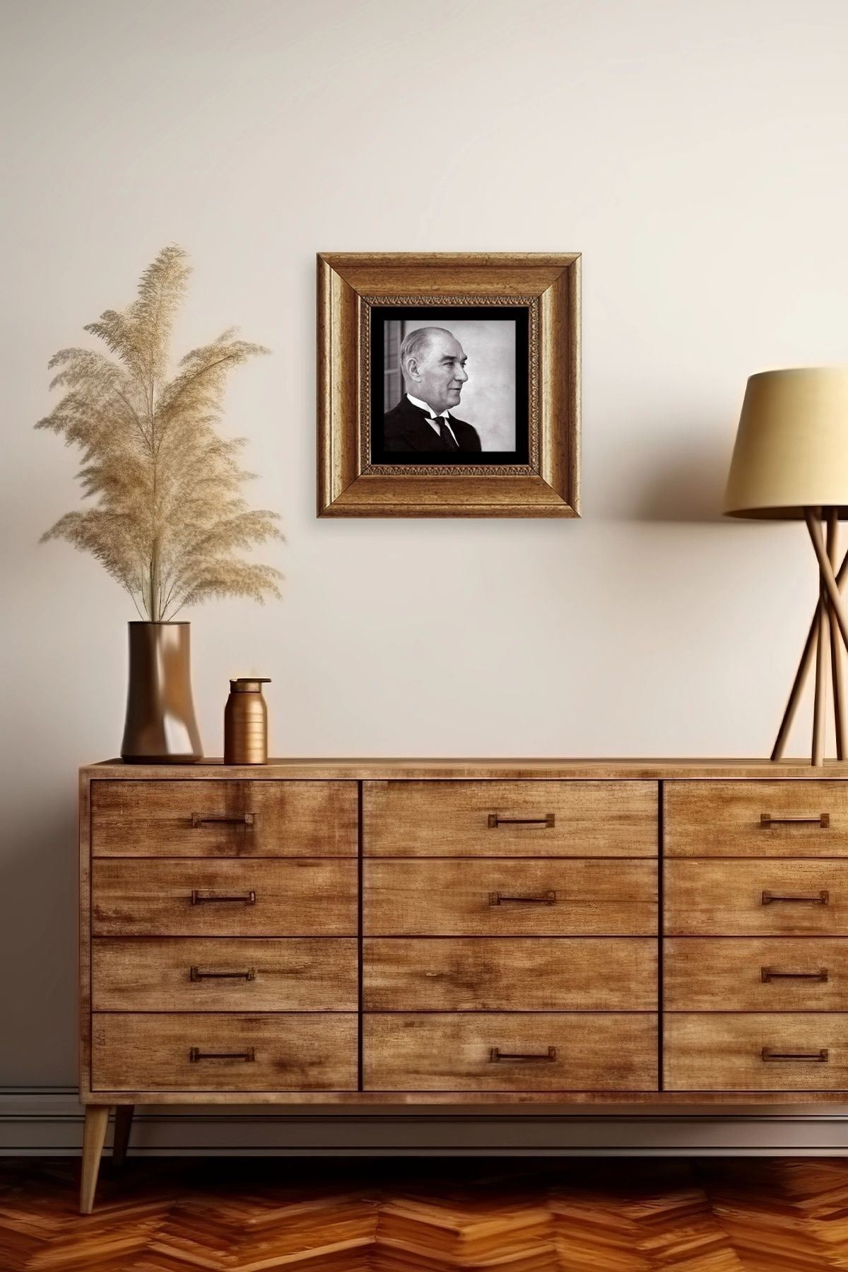 Atatürk Çerçeveli Taş Tablo 20 cm