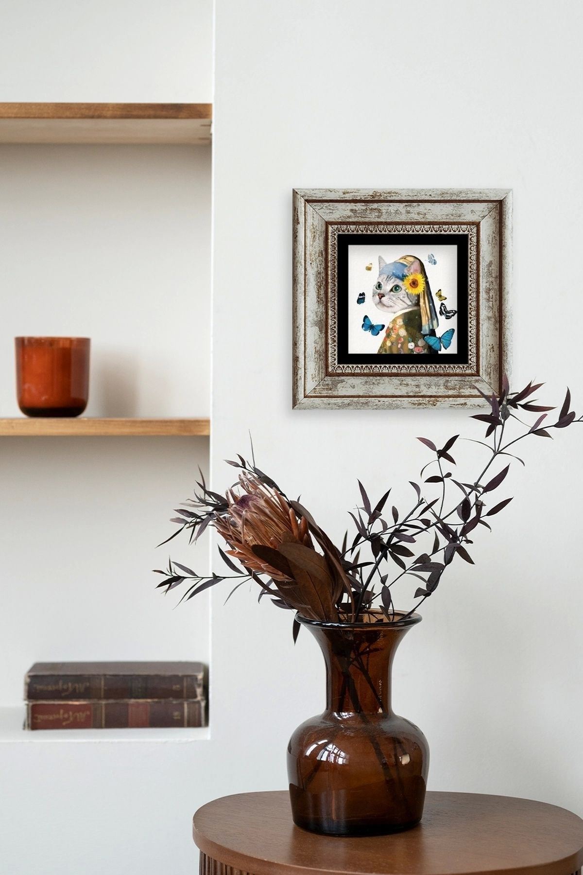 Van Gogh Çerçeveli Taş Tablo 20 cm