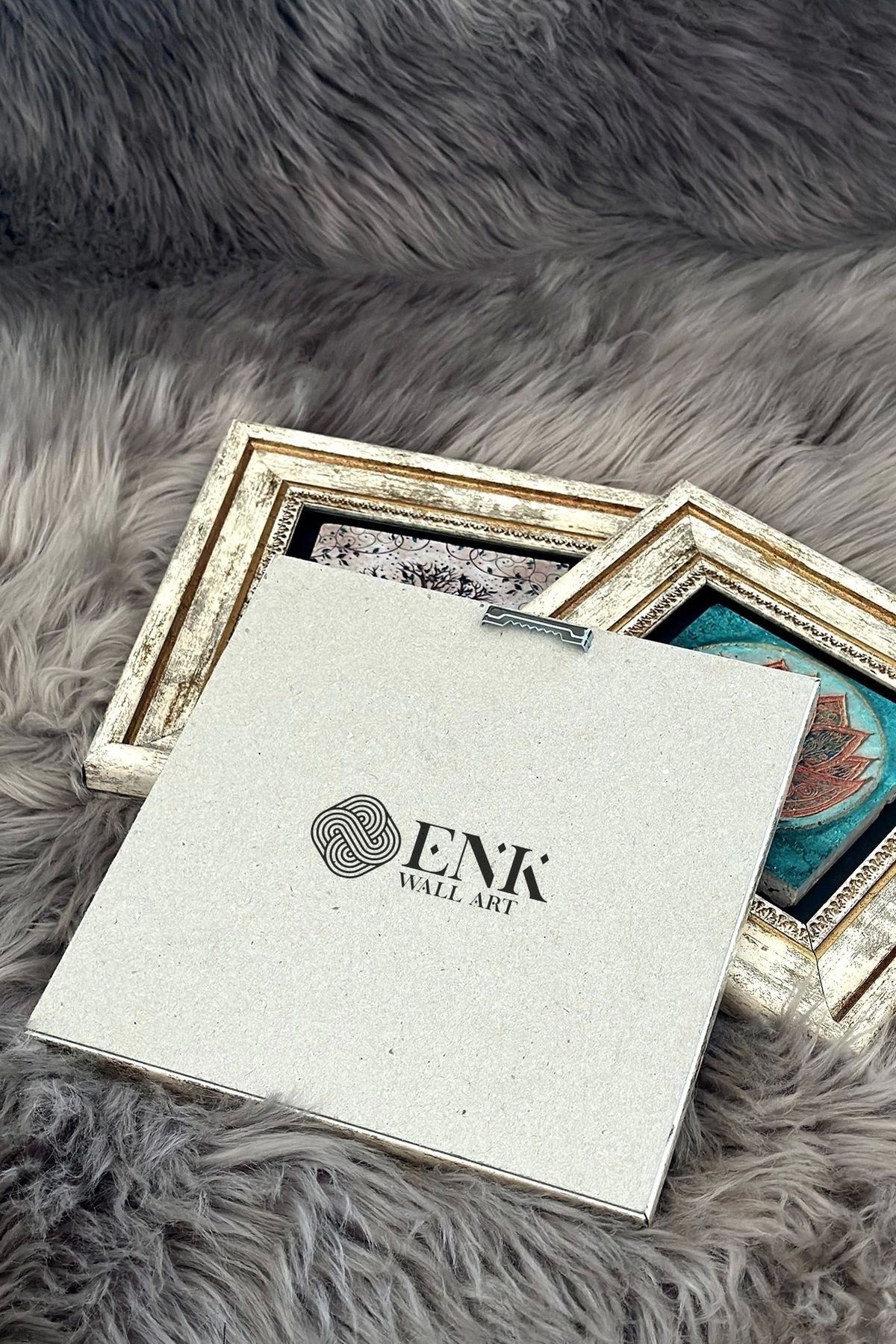 Nazar 3 lü Set Çerçeveli Taş Tablo 20 cm