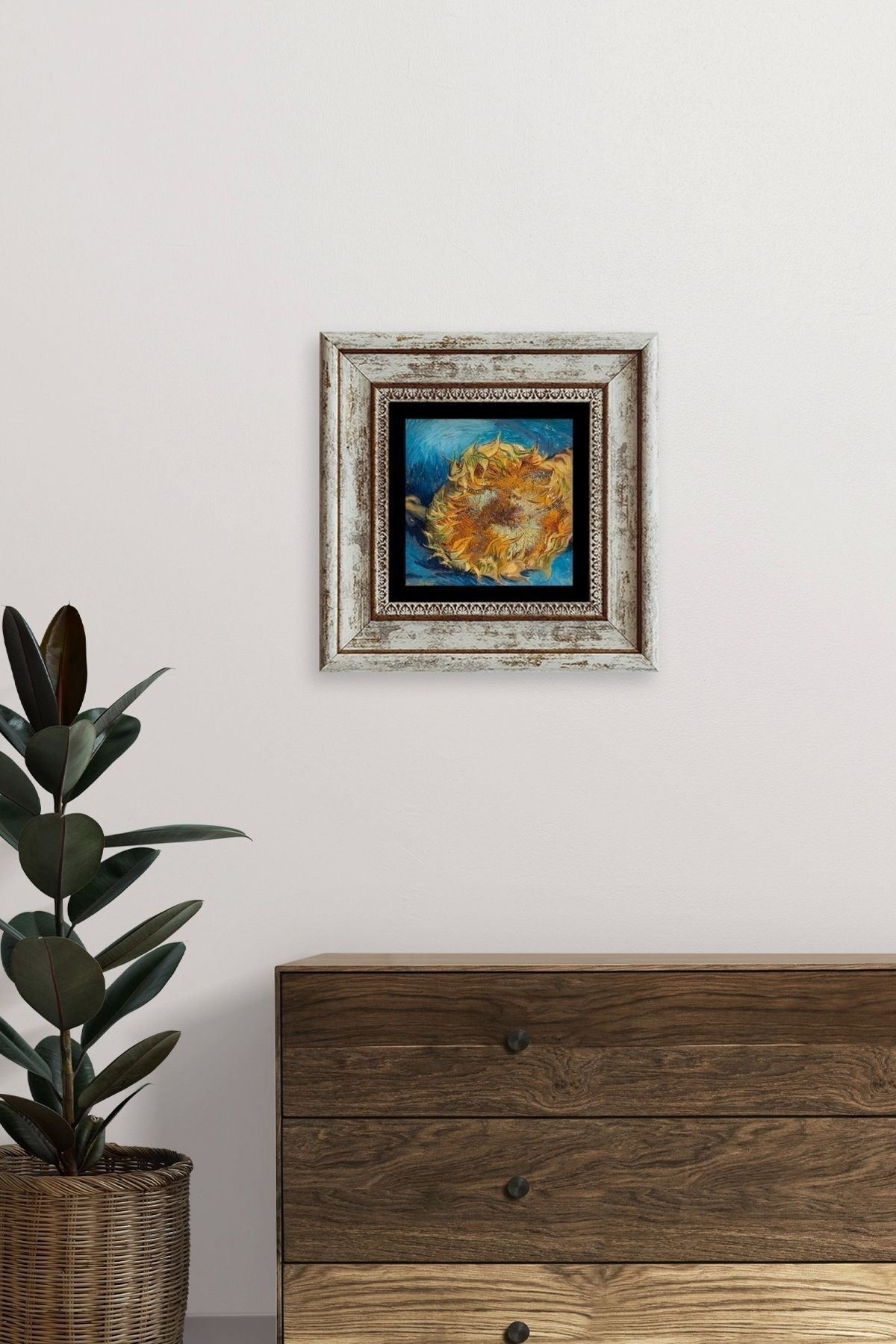 Van Gogh Çerçeveli Taş Tablo 20 cm