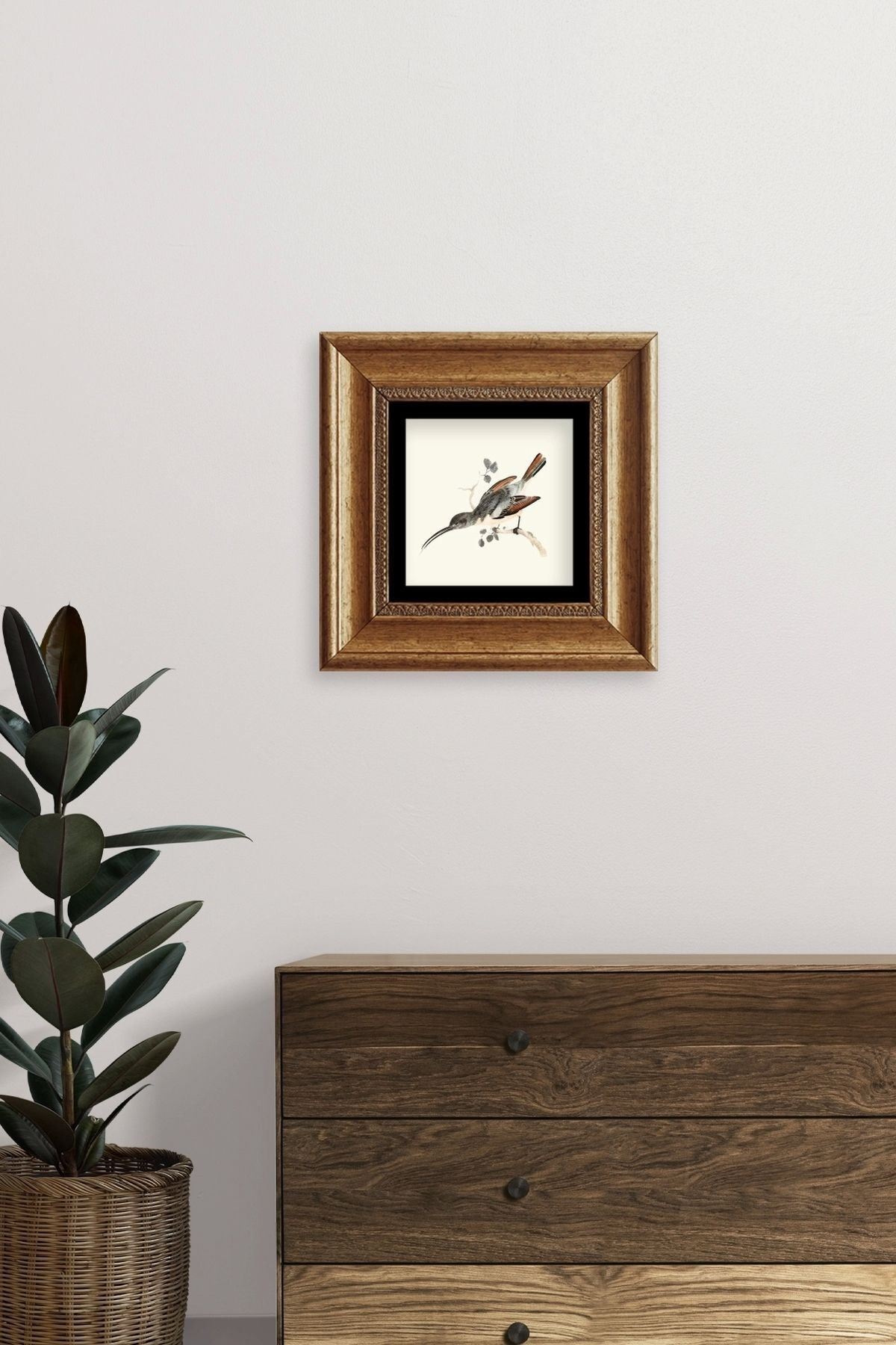 Uzun Gaga Çerçeveli Taş Tablo 20 cm