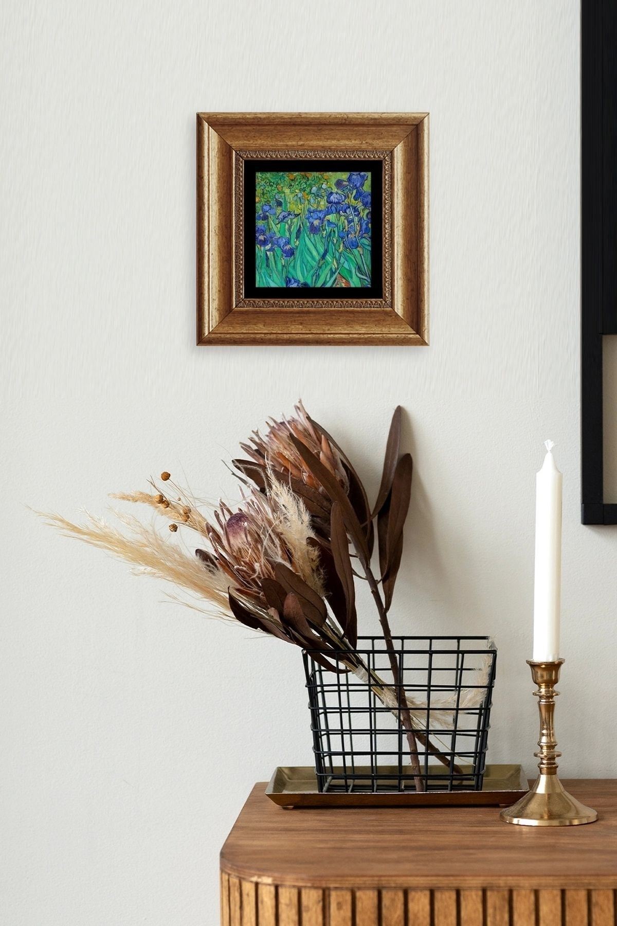 Van Gogh Çerçeveli Taş Tablo 20 cm