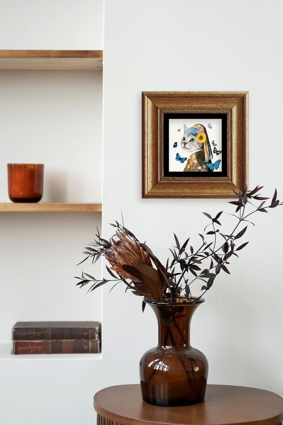 Van Gogh Çerçeveli Taş Tablo 20 cm