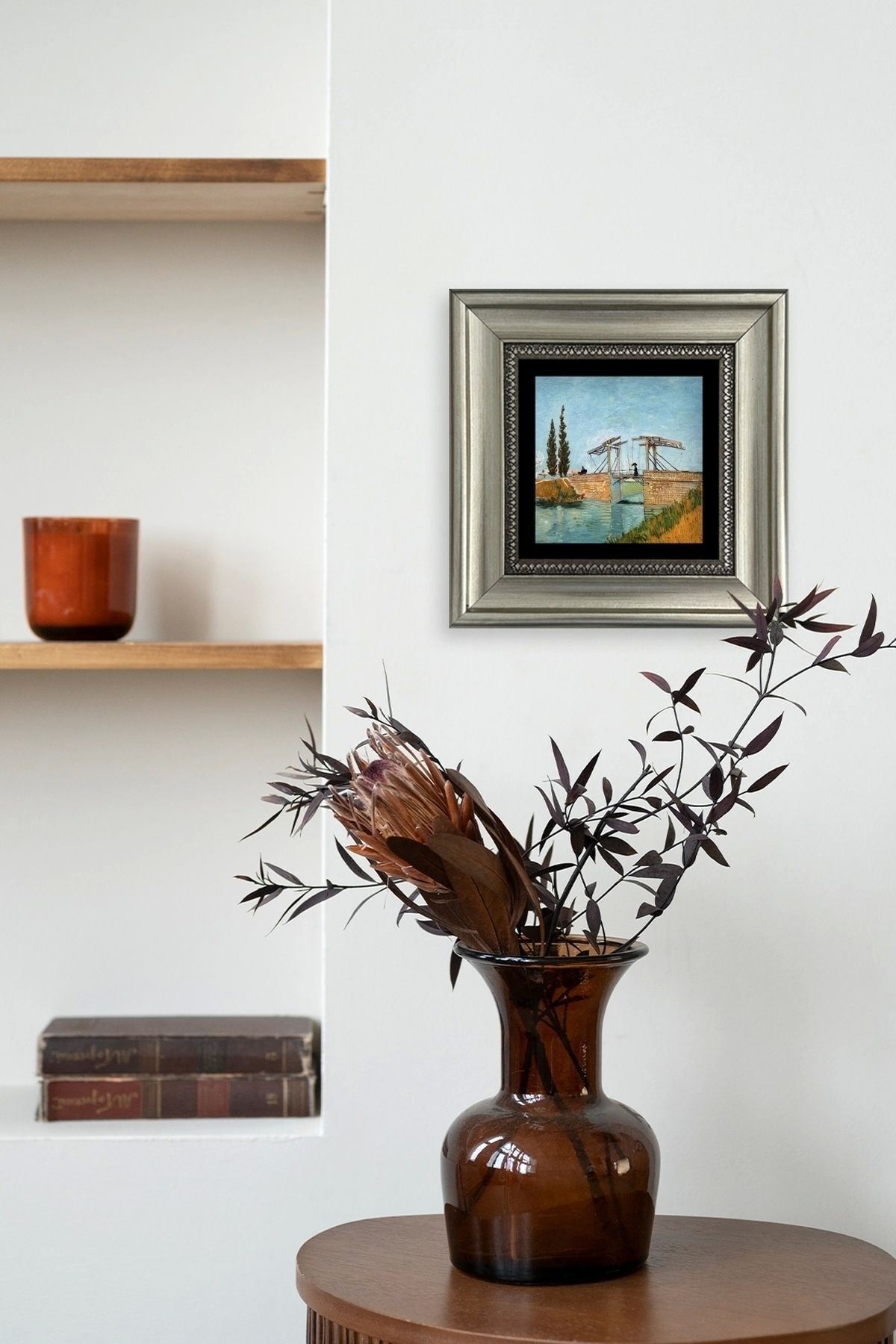 Van Gogh Çerçeveli Taş Tablo 20 cm