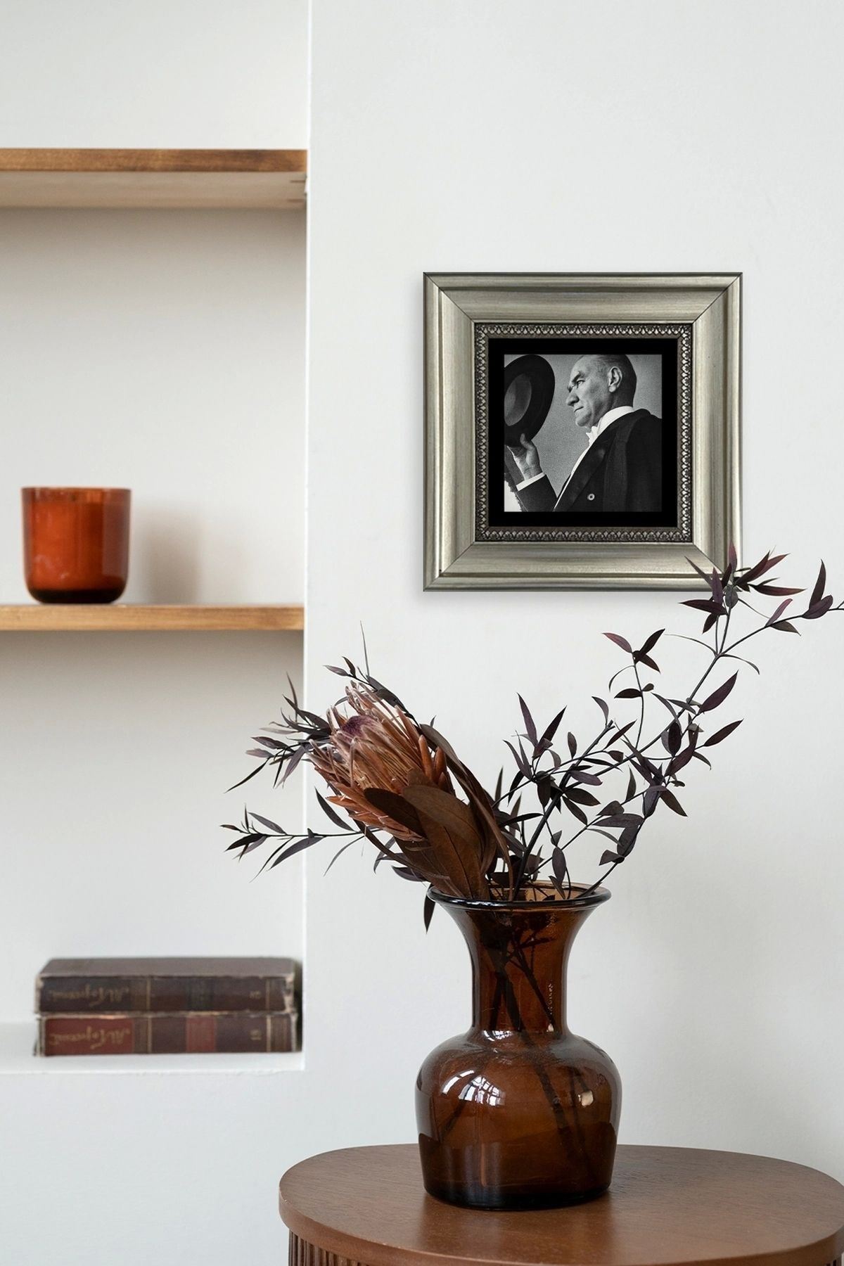 Atatürk Çerçeveli Taş Tablo 20 cm